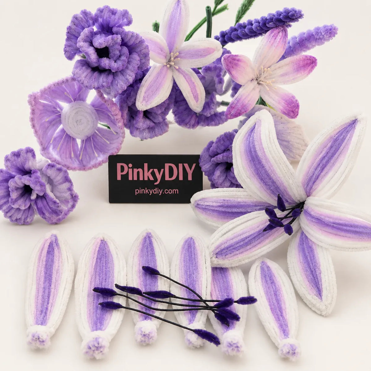 How to Make a Pipe Cleaner Lily Flower | Free DIY Flower Tutorial