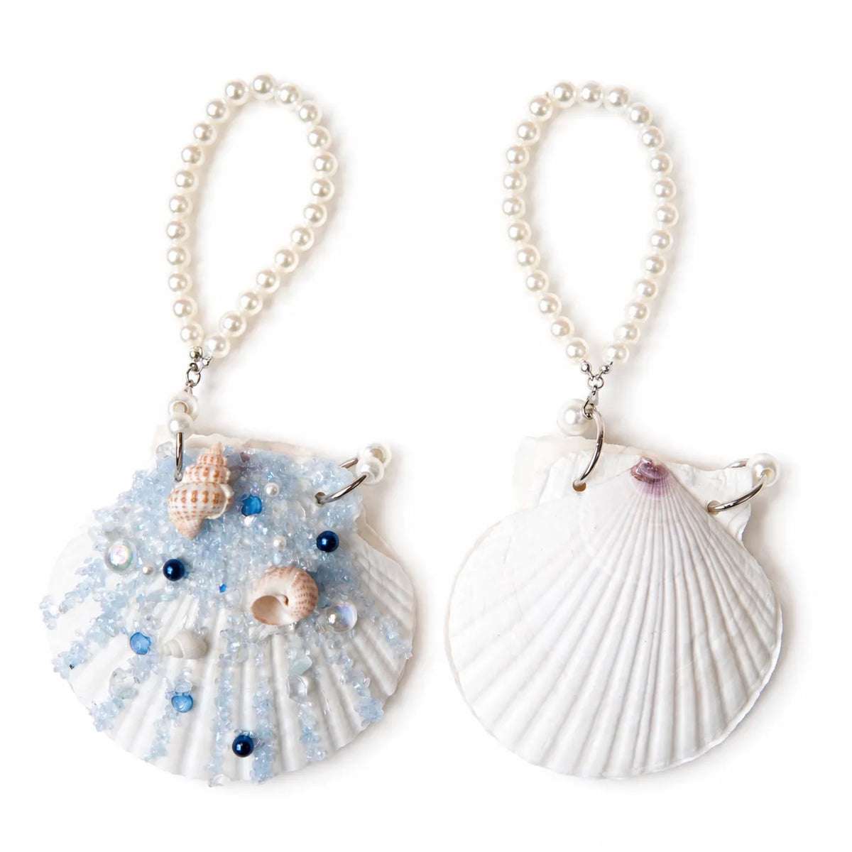 How to decorate a Real Shell Notebook with Pearls & Rhinestones? | DIY Seashell Pocket Journal Tutorial | PinkyDIY