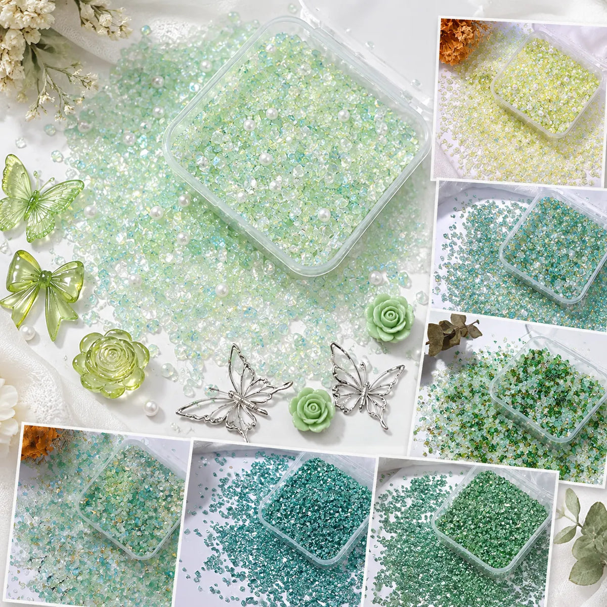 How to Pick Green Rhinestones for Custom Bedazzled Champagne Flutes