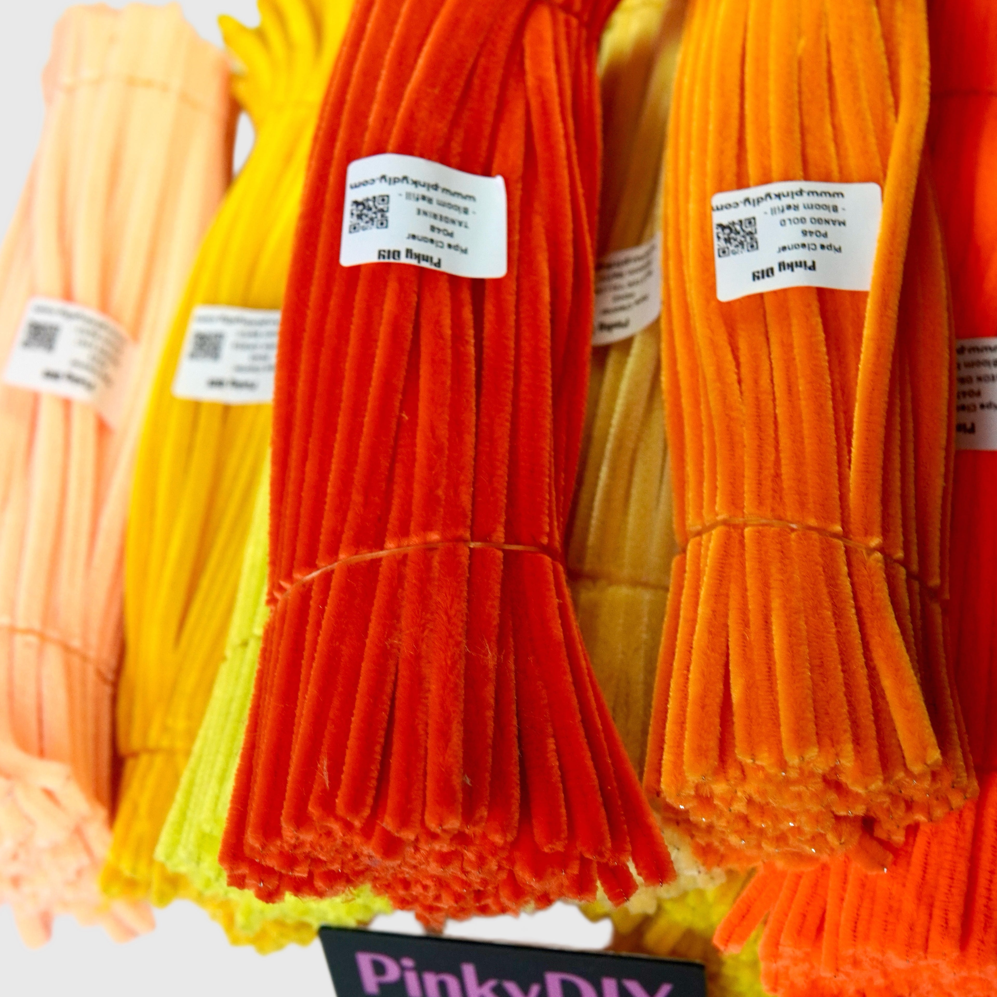 Yellow & Orange Pipe Cleaner Stems (Butter, Lemon & Golden Yellow) - for DIY Crafts