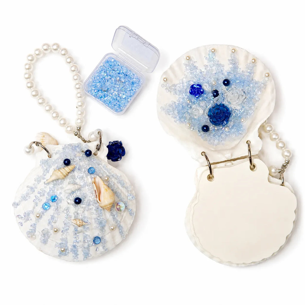 Real Shell Notebook Decorating Kit | Rhinestone Mermaid Journal