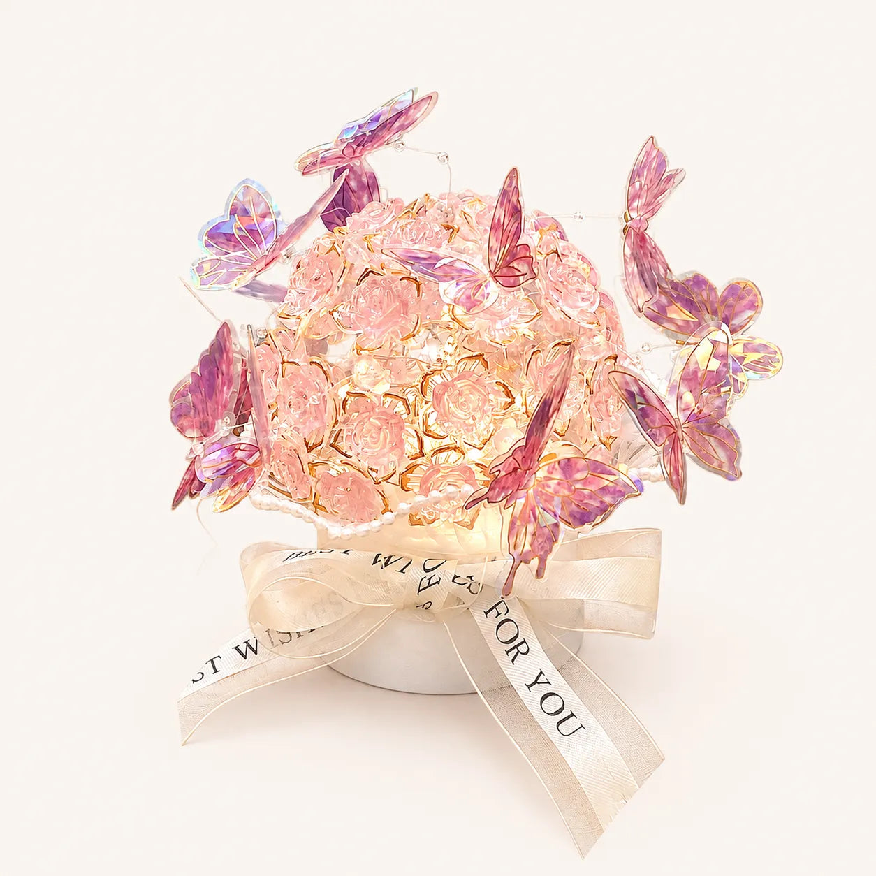 DIY Crystal Rose & Butterfly Fairy Globe Night Light Lamp Kit