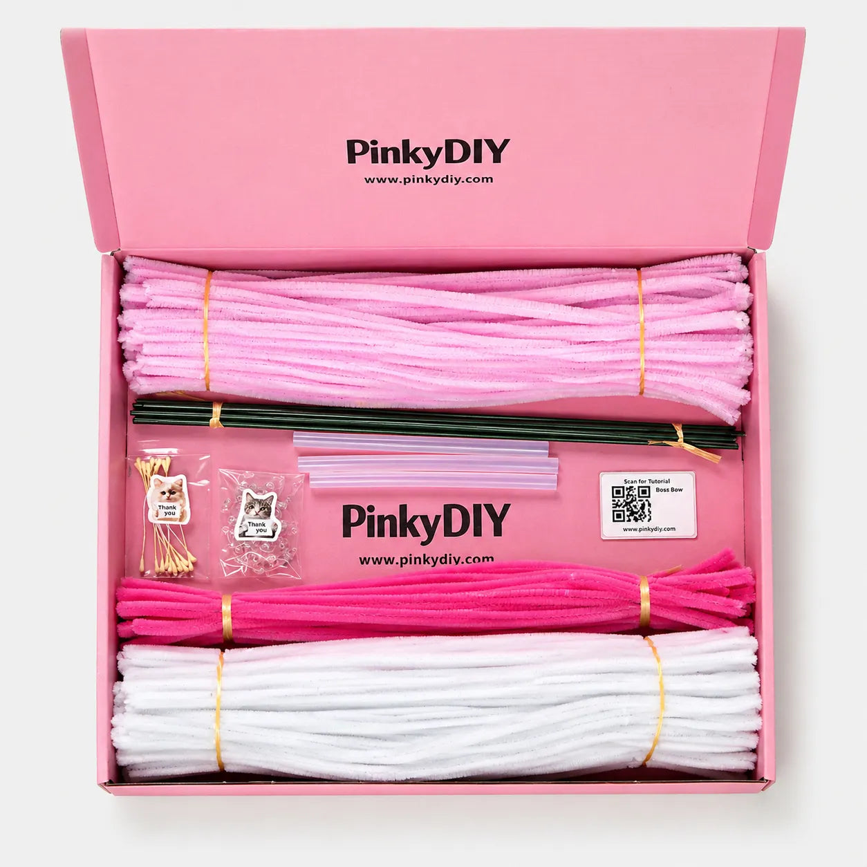Rose Bow DIY Kit - Pure Cupid & Dark Cupid