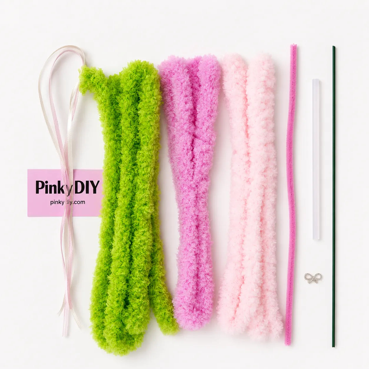 Fluffy Tulip Hand Fan DIY Kit