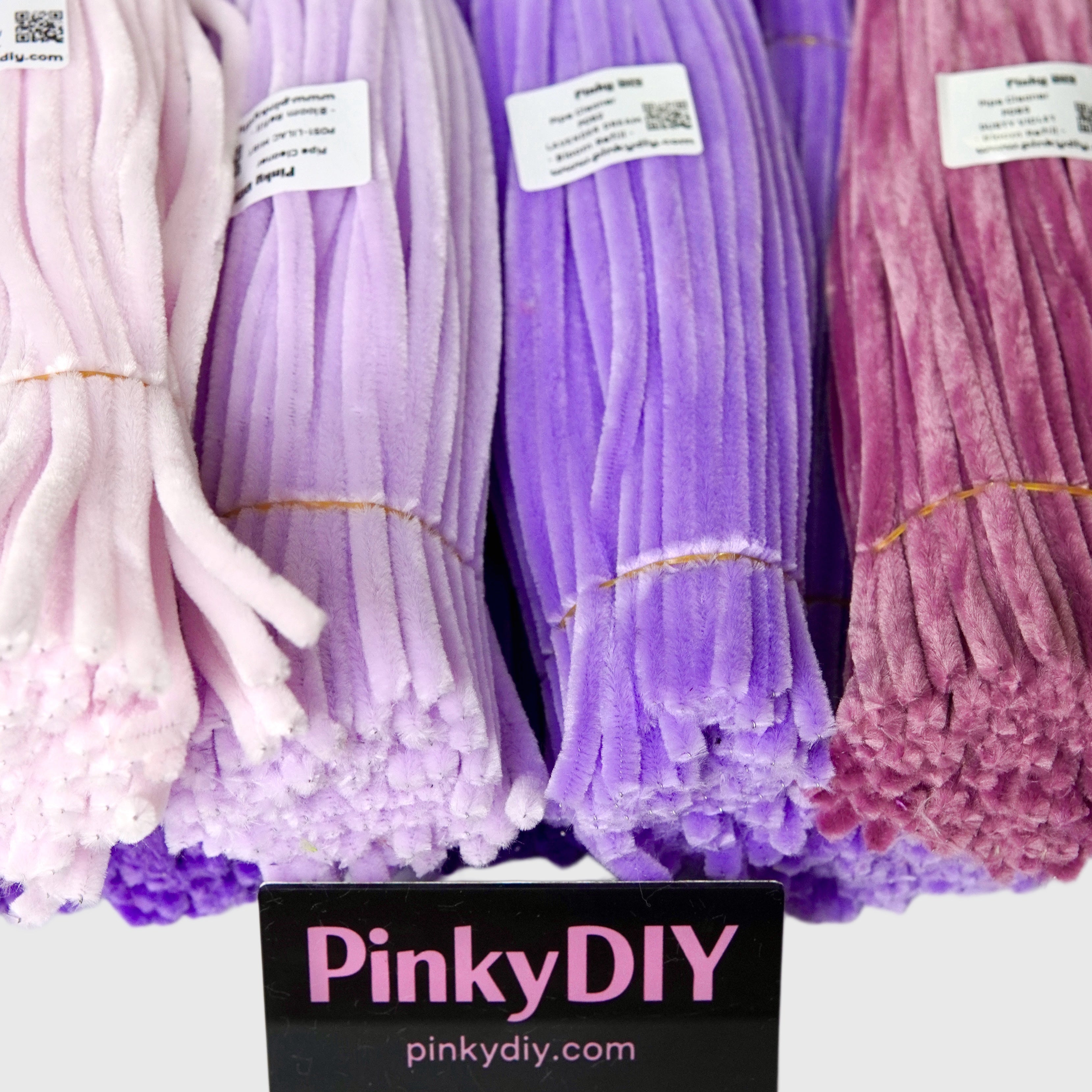 Purple Pipe Cleaner Stems (Lavender, Lilac & Deep Purple) - for DIY Crafts