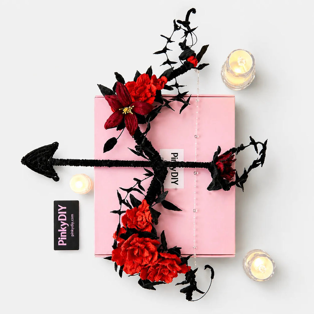 Rose Bow DIY Kit - Pure Cupid & Dark Cupid