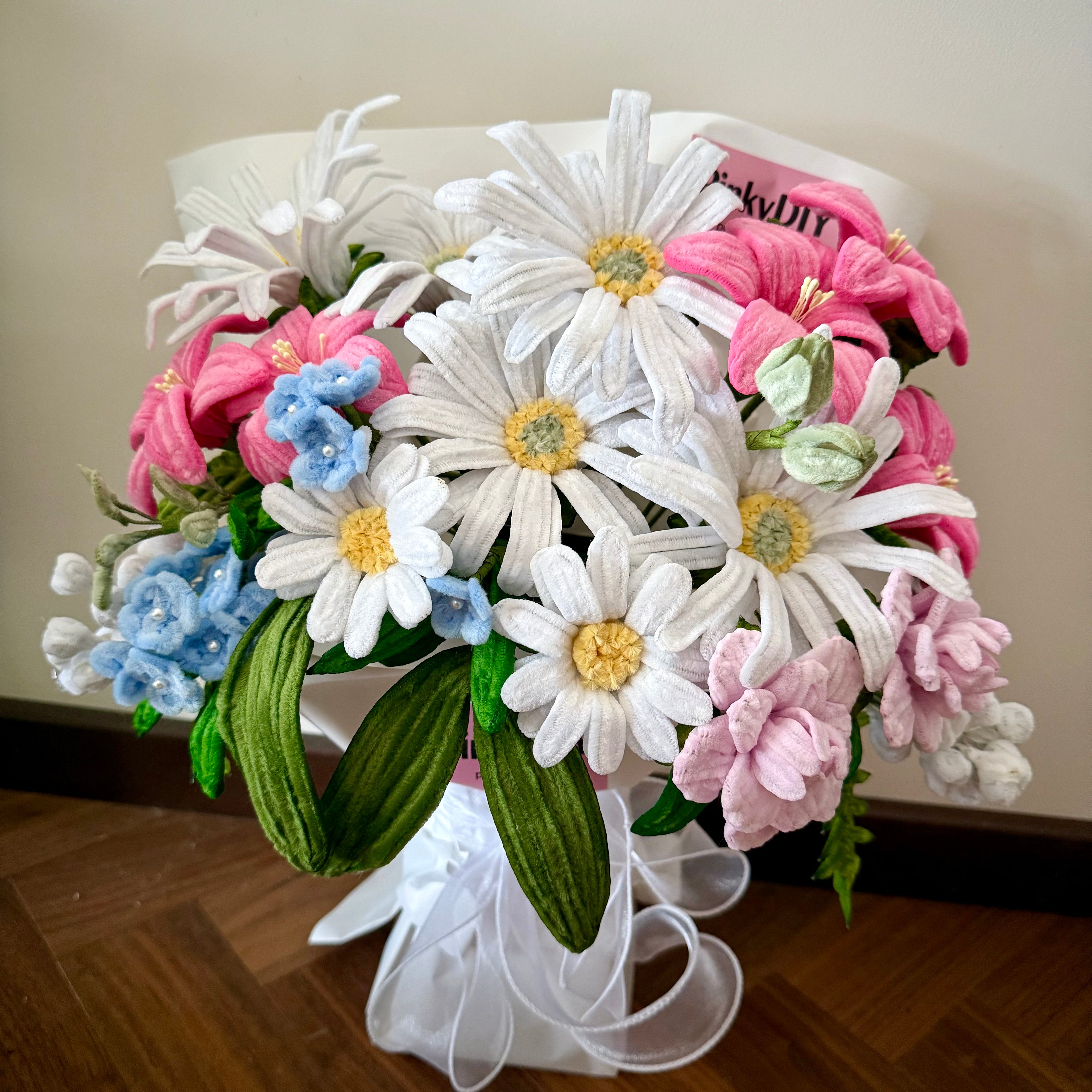 Spring Garden Colorful Bouquet DIY Kit | Gerbera, Alstroemeria & Baby’s Breath