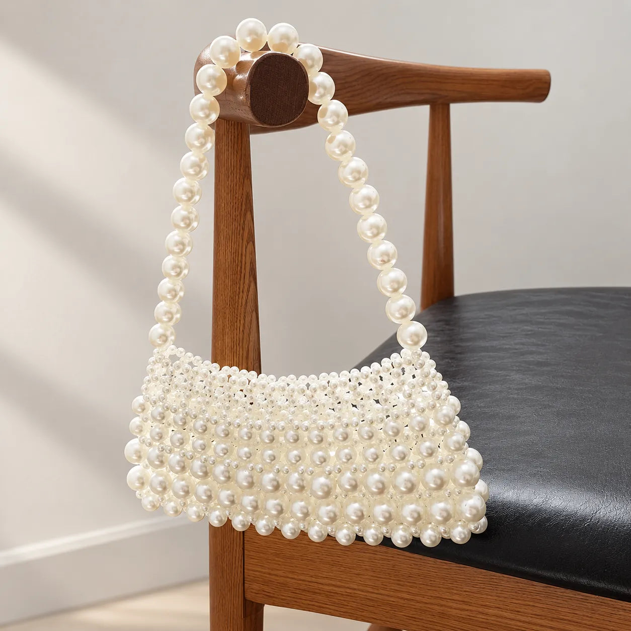 Ivory Faux Pearl Shoulder Bag DIY Kit – Beaded Bag Making Kit