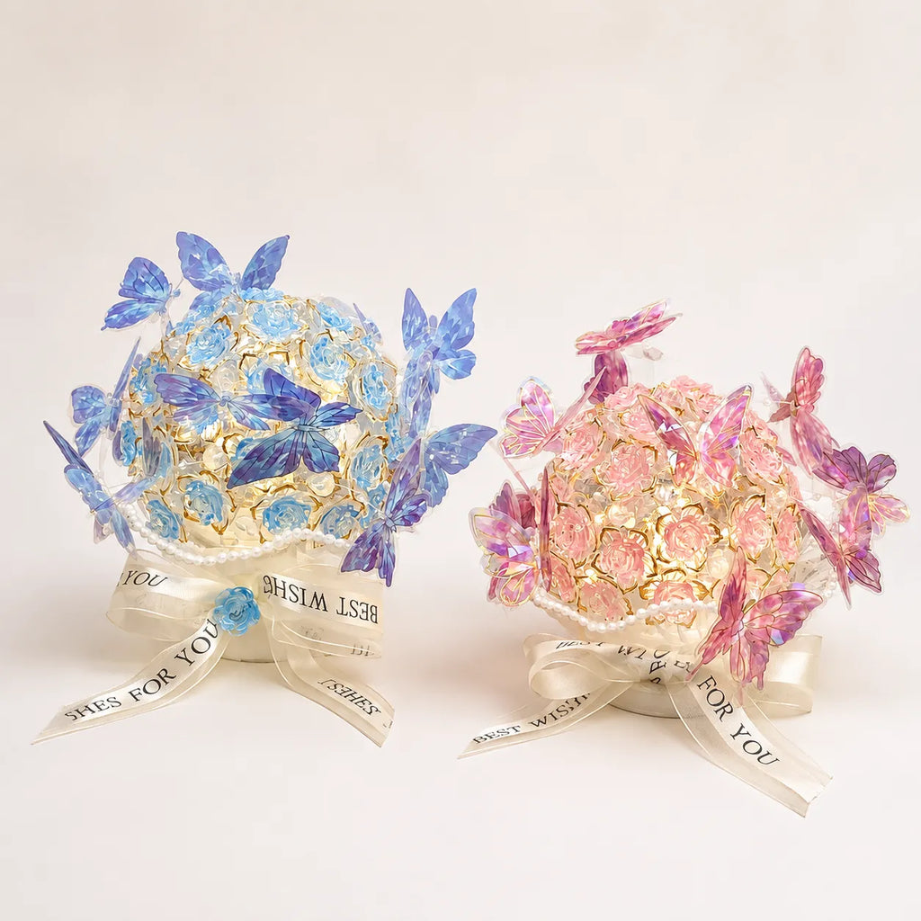 DIY Crystal Rose & Butterfly Fairy Globe Night Light Lamp Kit