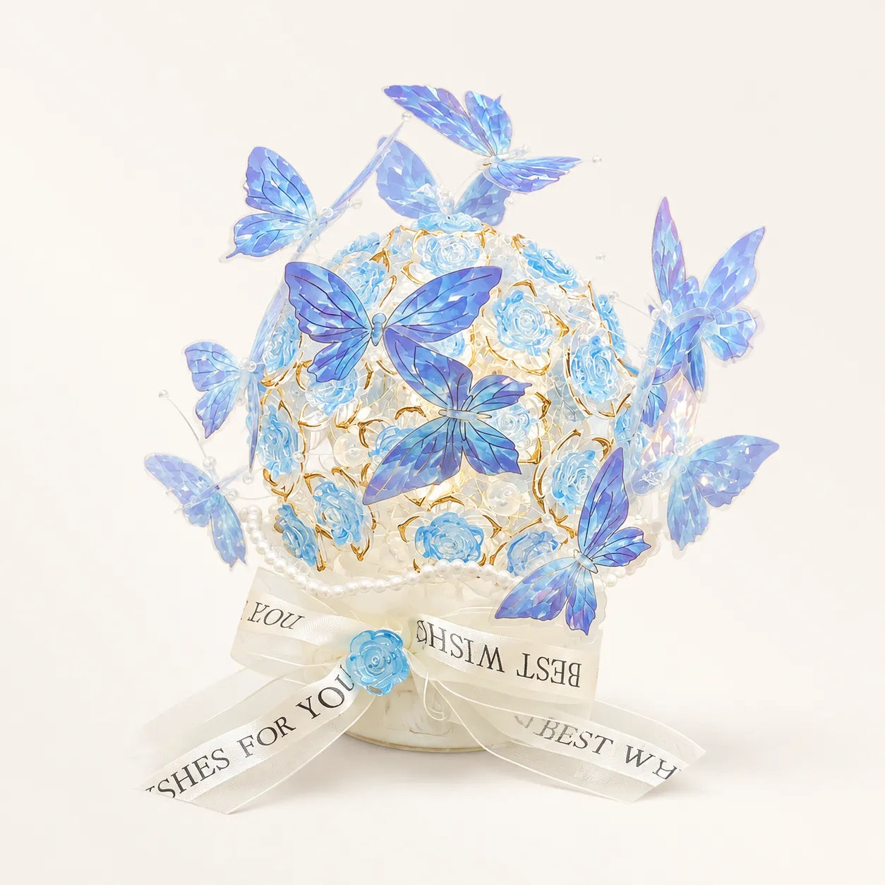 DIY Crystal Rose & Butterfly Fairy Globe Night Light Lamp Kit