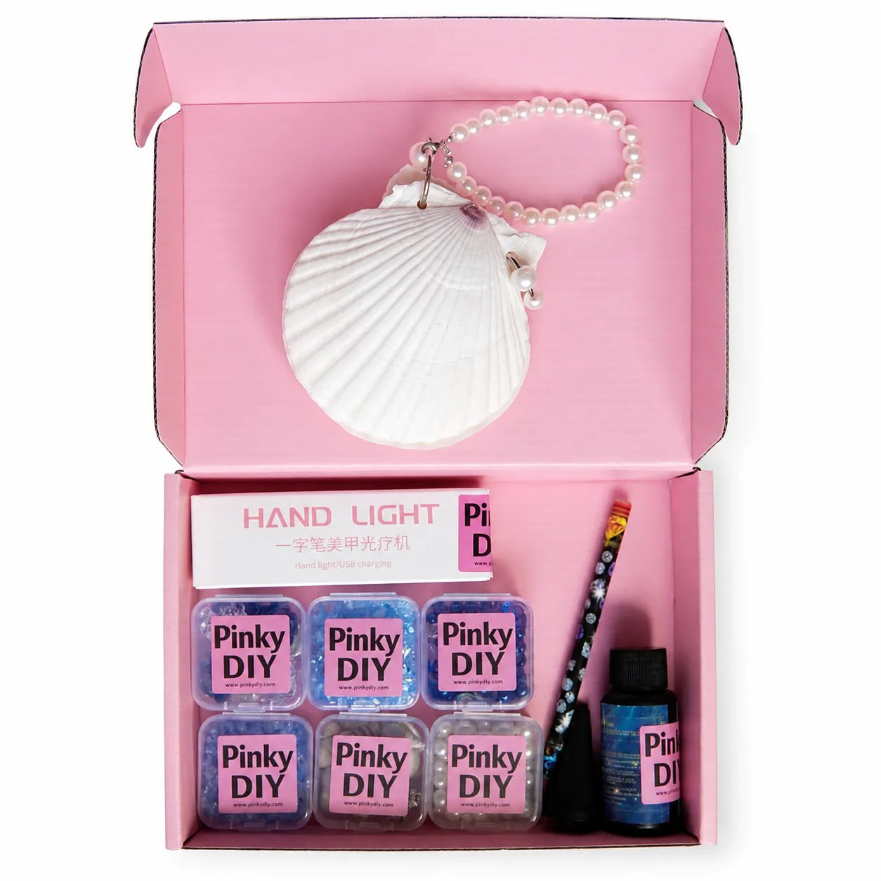 Real Shell Notebook Decorating Kit | Rhinestone Mermaid Journal