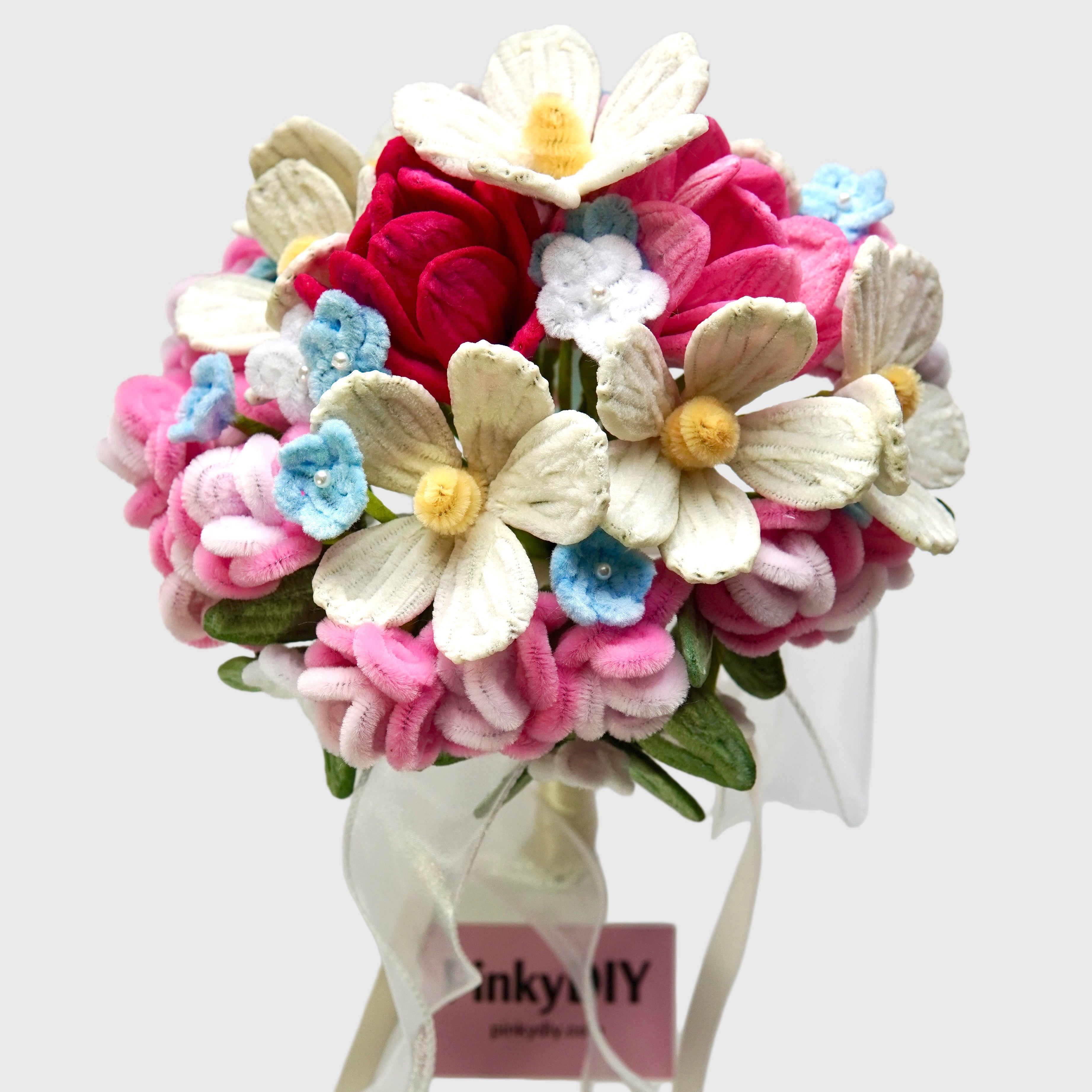 Soft Pastel Spring Flower Bouquet DIY Kit (Daisy & Rose)