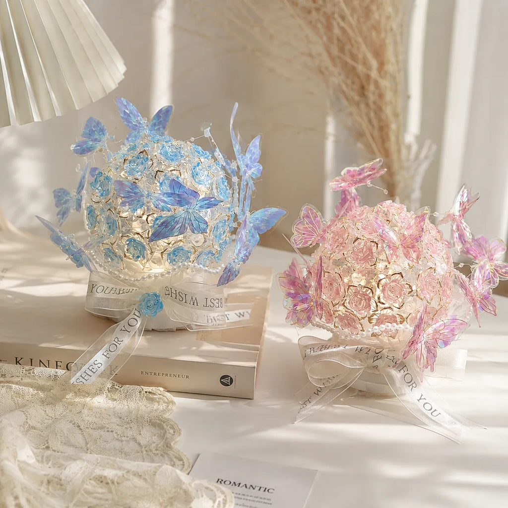 DIY Crystal Rose & Butterfly Fairy Globe Night Light Lamp Kit