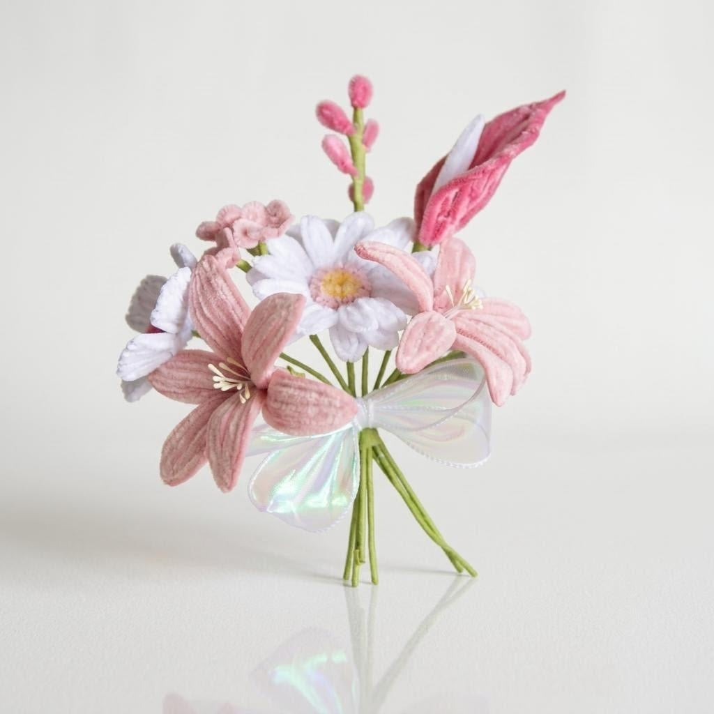 Pink Spring Small Flower Bouquet DIY Kit – Calla Lily, Tulip & Gerbera