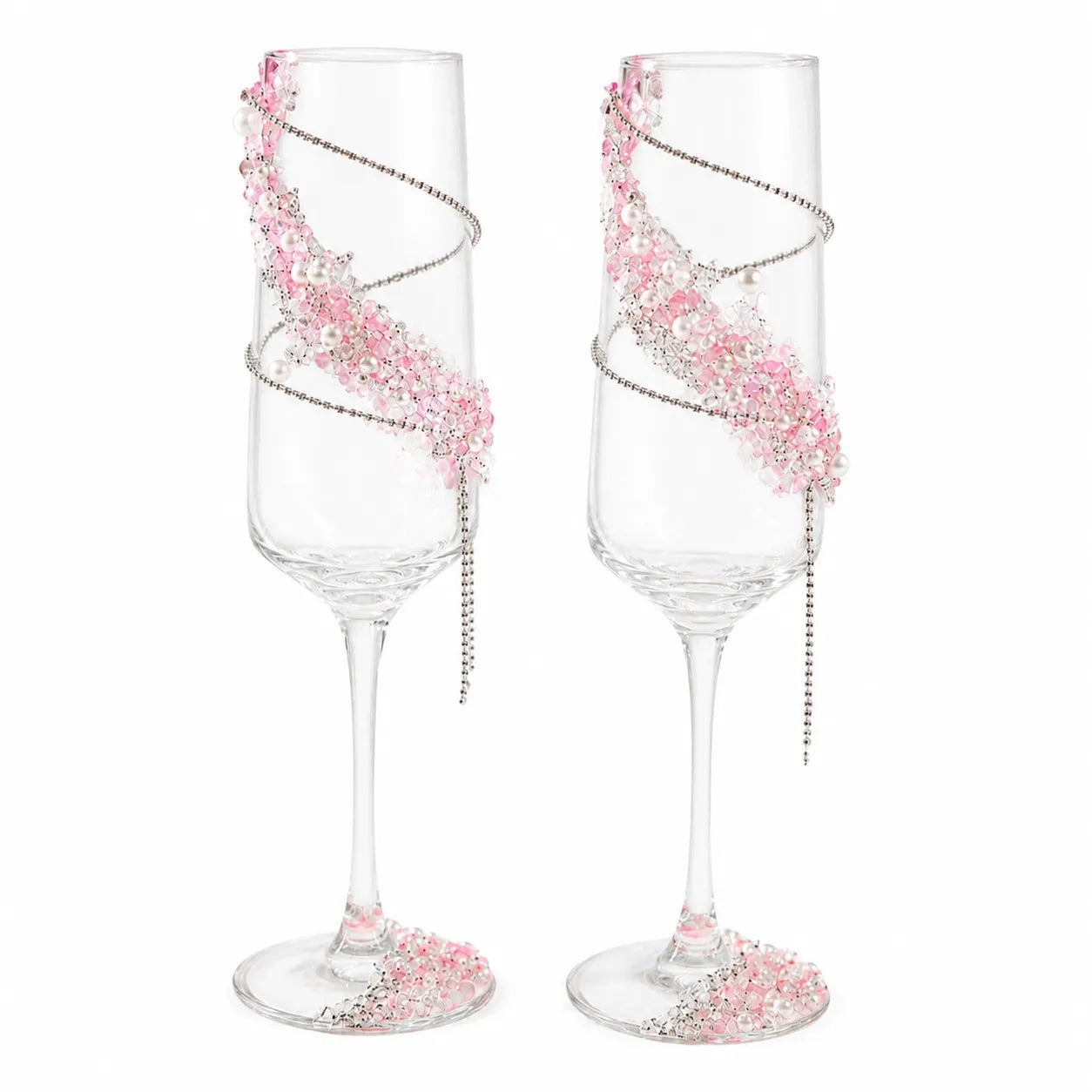 DIY Crystal Rhinestone Butterfly Toast Champagne Flute Kit