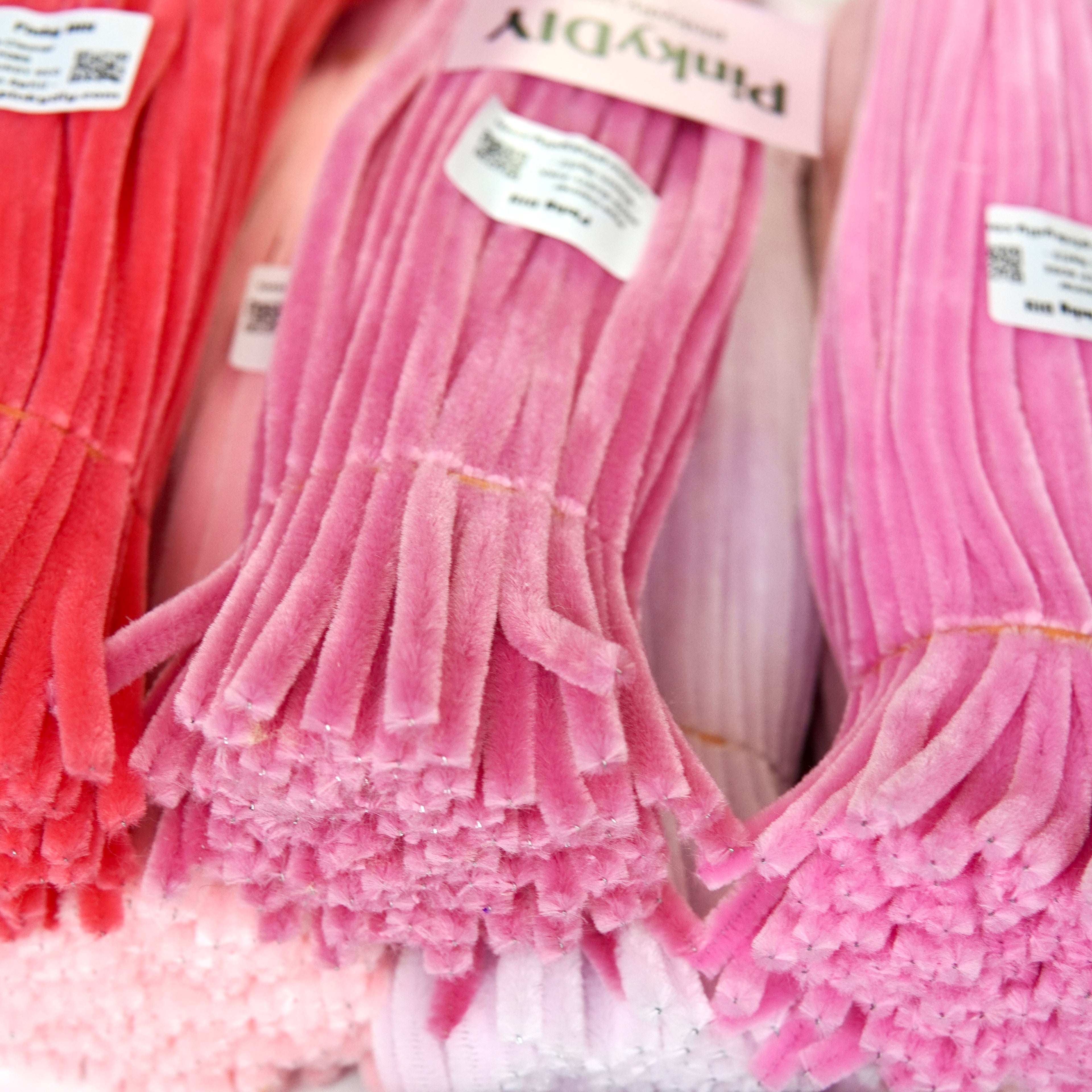 Pink Pipe Cleaner Stems (Blush, Rose & Baby Pink) | DIY Craft Supplies
