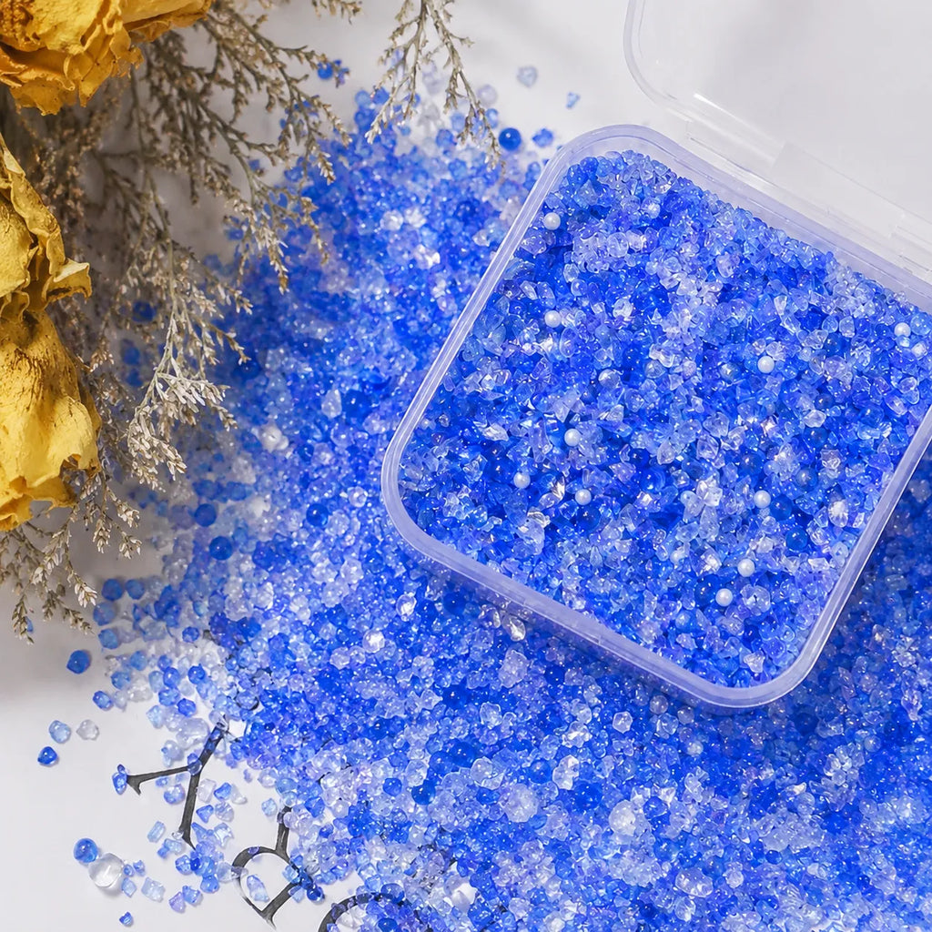Ocean Blue Crushed Crystal Mix Pack – 30g | DIY Bedazzle Materials