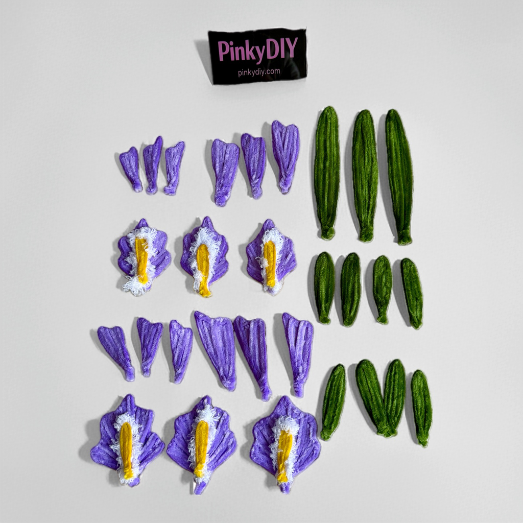 DIY Pipe Cleaner Iris Night Light Kit – Handmade Flower Lamp Gift for Mom & Girlfriend