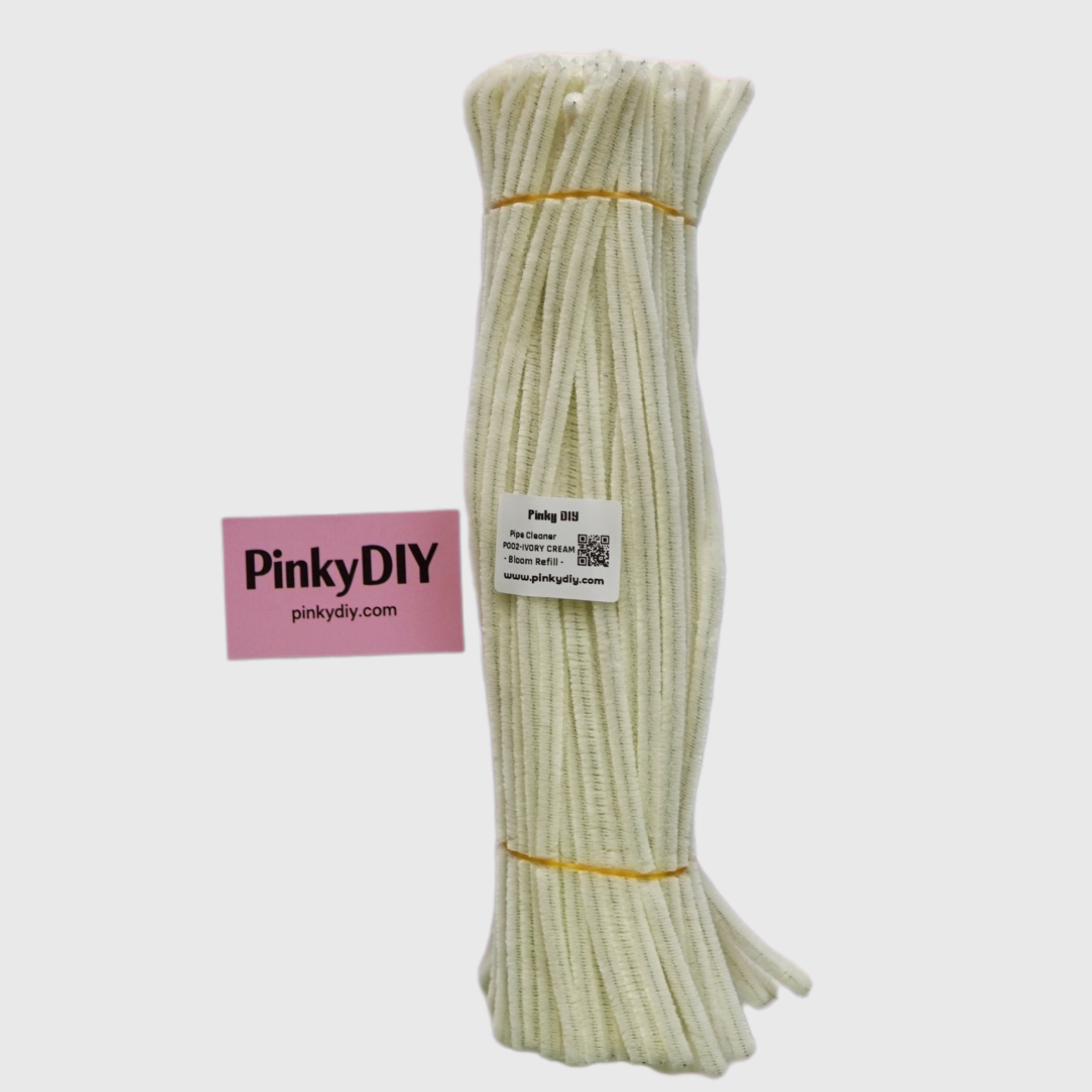 White & Neutral Pipe Cleaner Stems Refill - for DIY Crafts & handmade flower bouquet