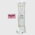 White & Neutral Pipe Cleaner Stems Refill - for DIY Crafts & handmade flower bouquet