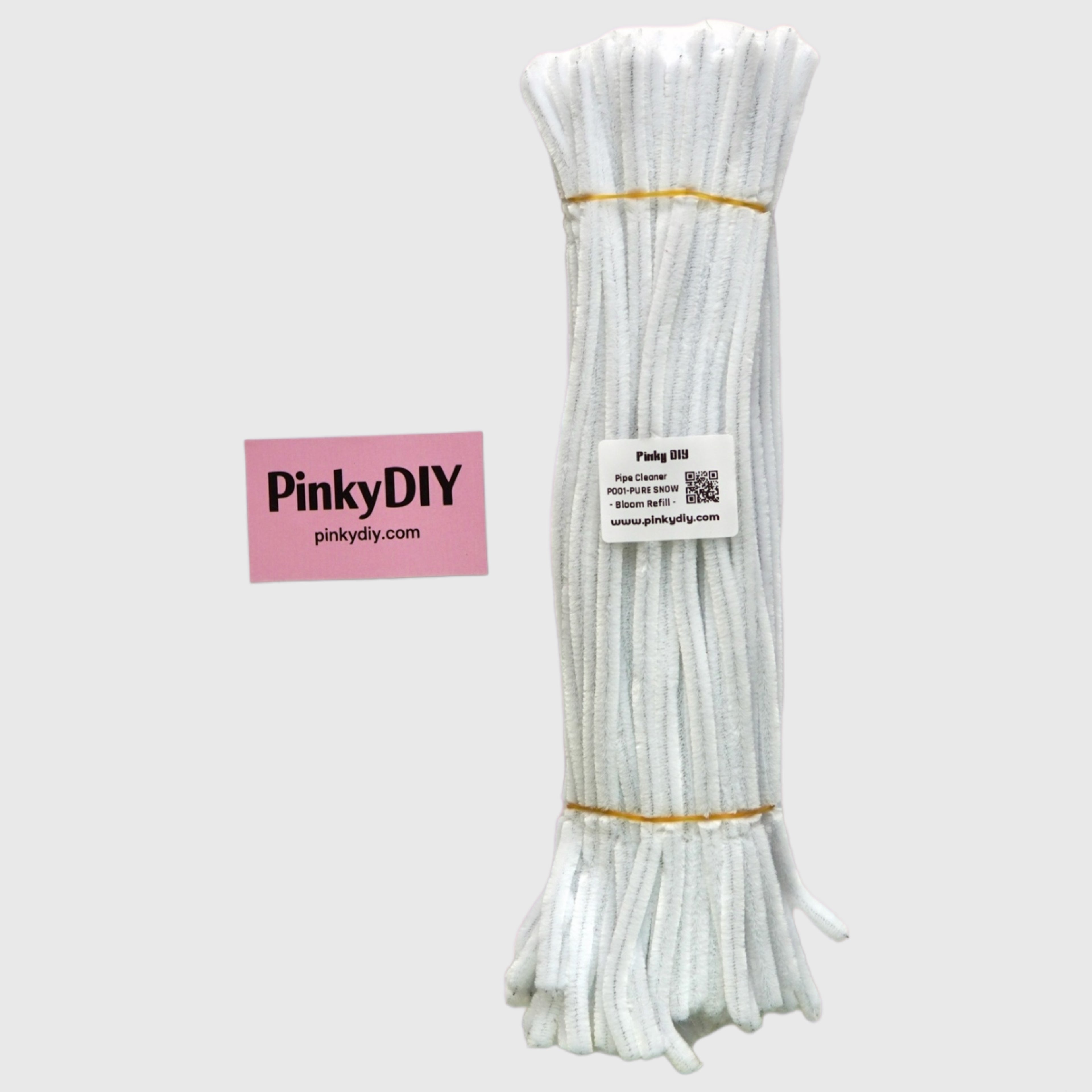 White & Neutral Pipe Cleaner Stems Refill - for DIY Crafts & handmade flower bouquet