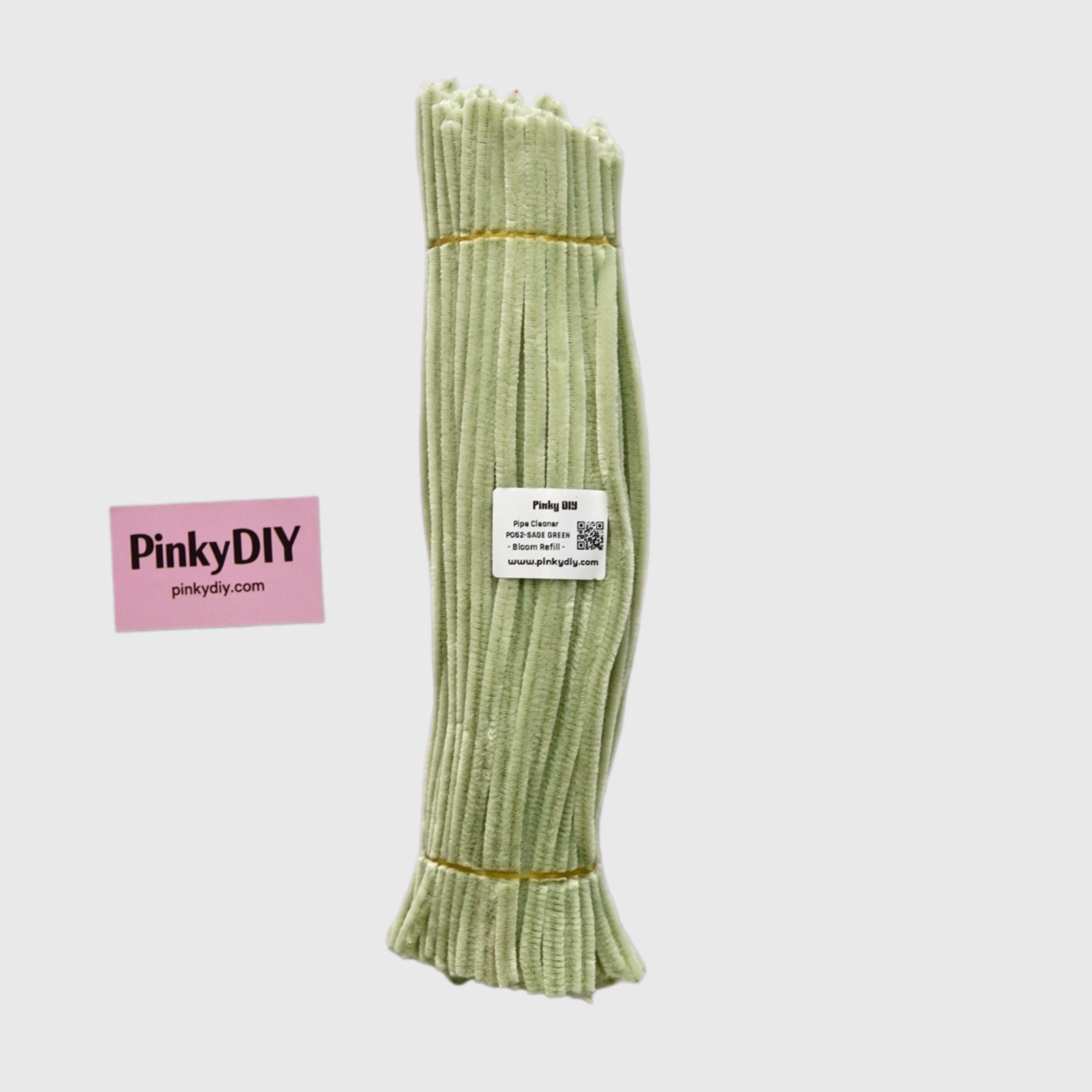 Green Pipe Cleaner Stems (Avocado, Mint & Matcha Tones)  | Soft Craft Stems for DIY Flowers