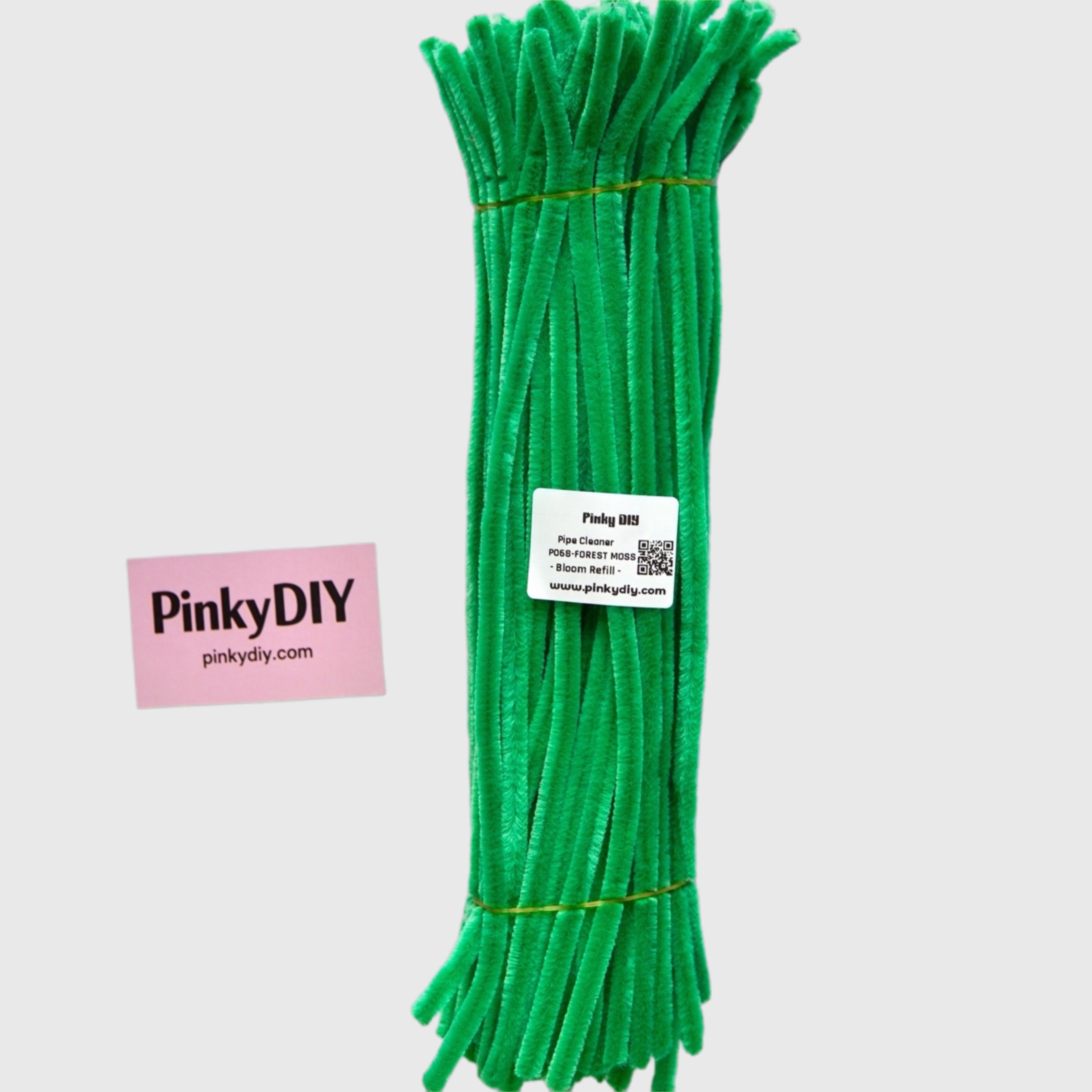 Green Pipe Cleaner Stems (Avocado, Mint & Matcha Tones)  | Soft Craft Stems for DIY Flowers