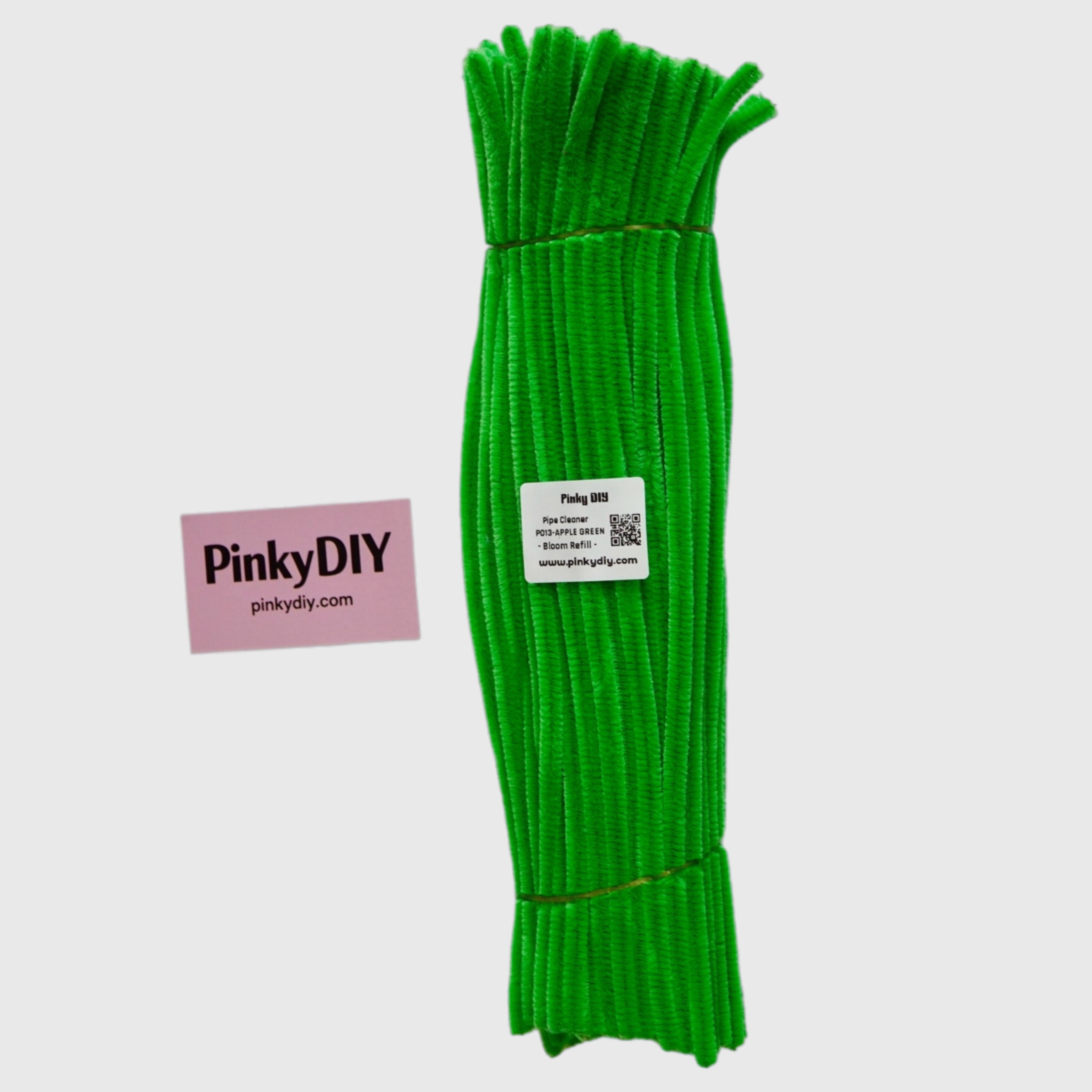 Green Pipe Cleaner Stems (Avocado, Mint & Matcha Tones)  | Soft Craft Stems for DIY Flowers
