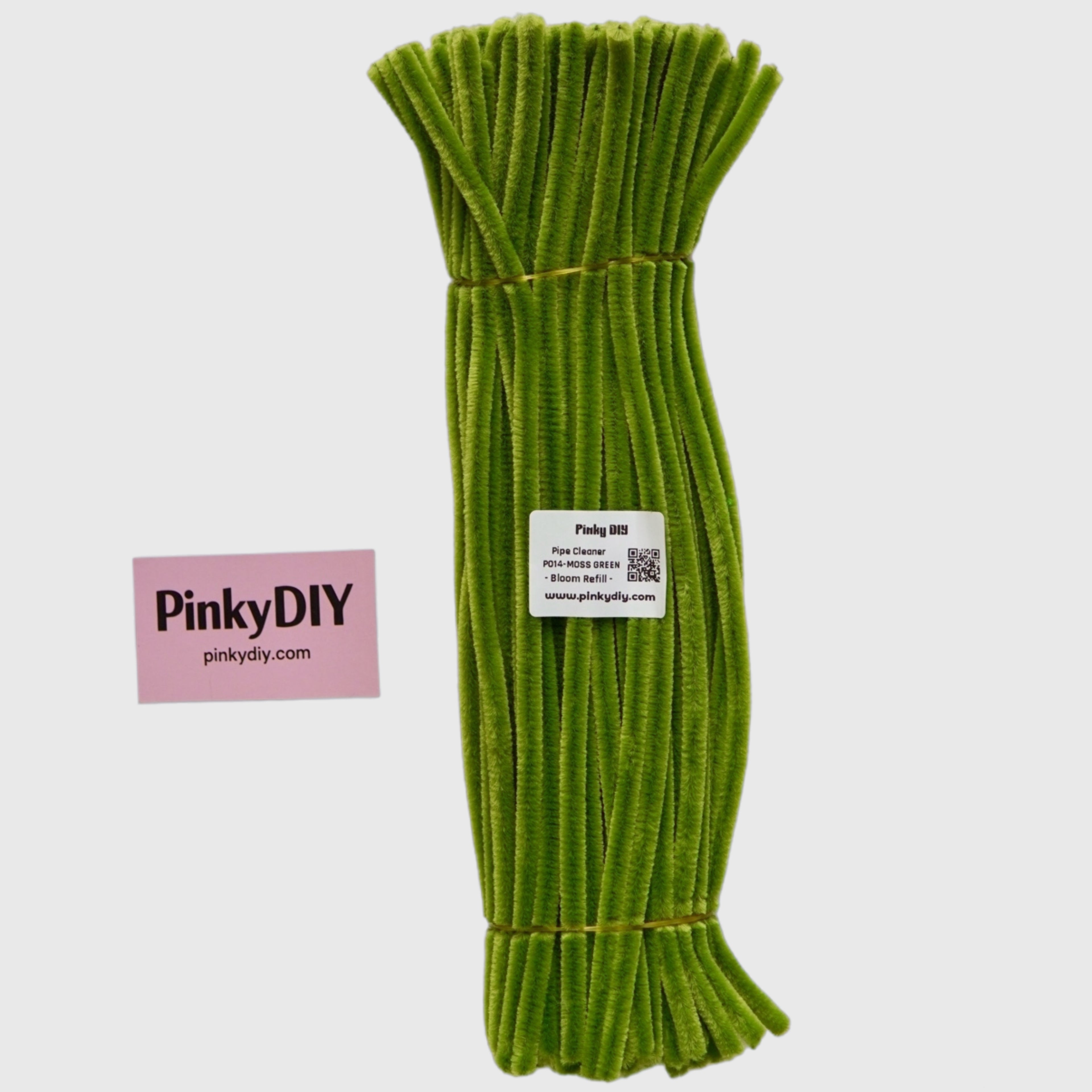 Green Pipe Cleaner Stems (Avocado, Mint & Matcha Tones)  | Soft Craft Stems for DIY Flowers