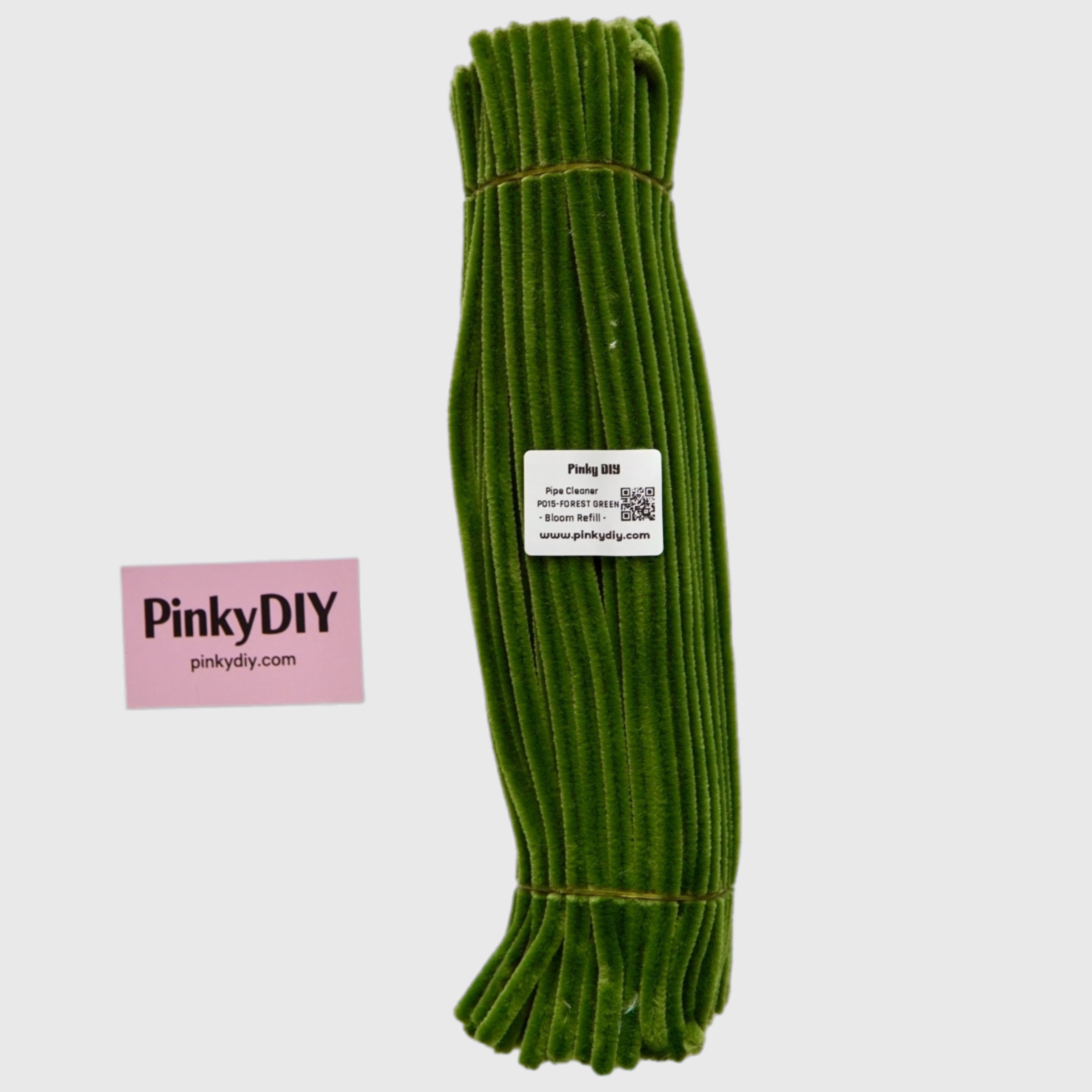 Green Pipe Cleaner Stems (Avocado, Mint & Matcha Tones)  | Soft Craft Stems for DIY Flowers