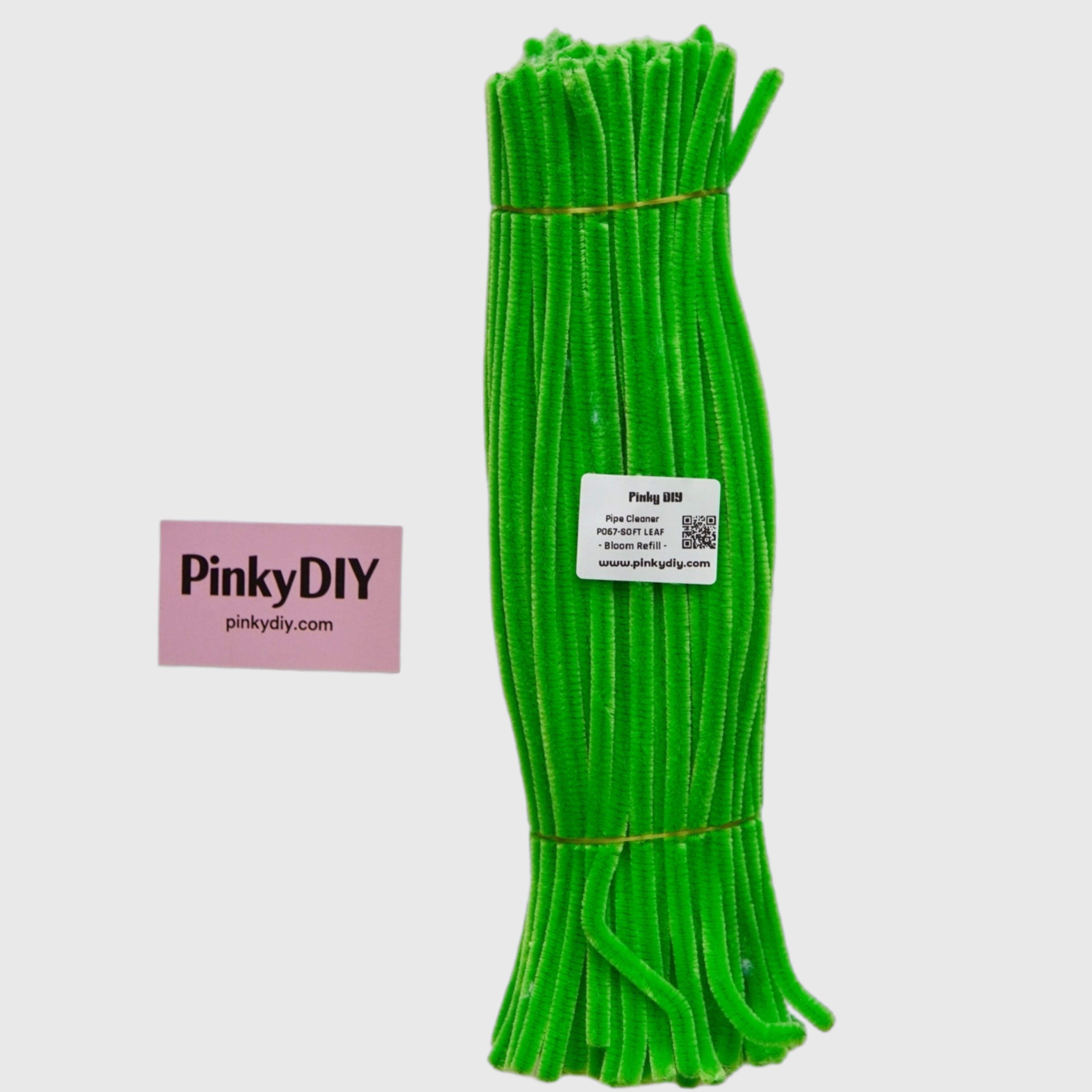 Green Pipe Cleaner Stems (Avocado, Mint & Matcha Tones)  | Soft Craft Stems for DIY Flowers