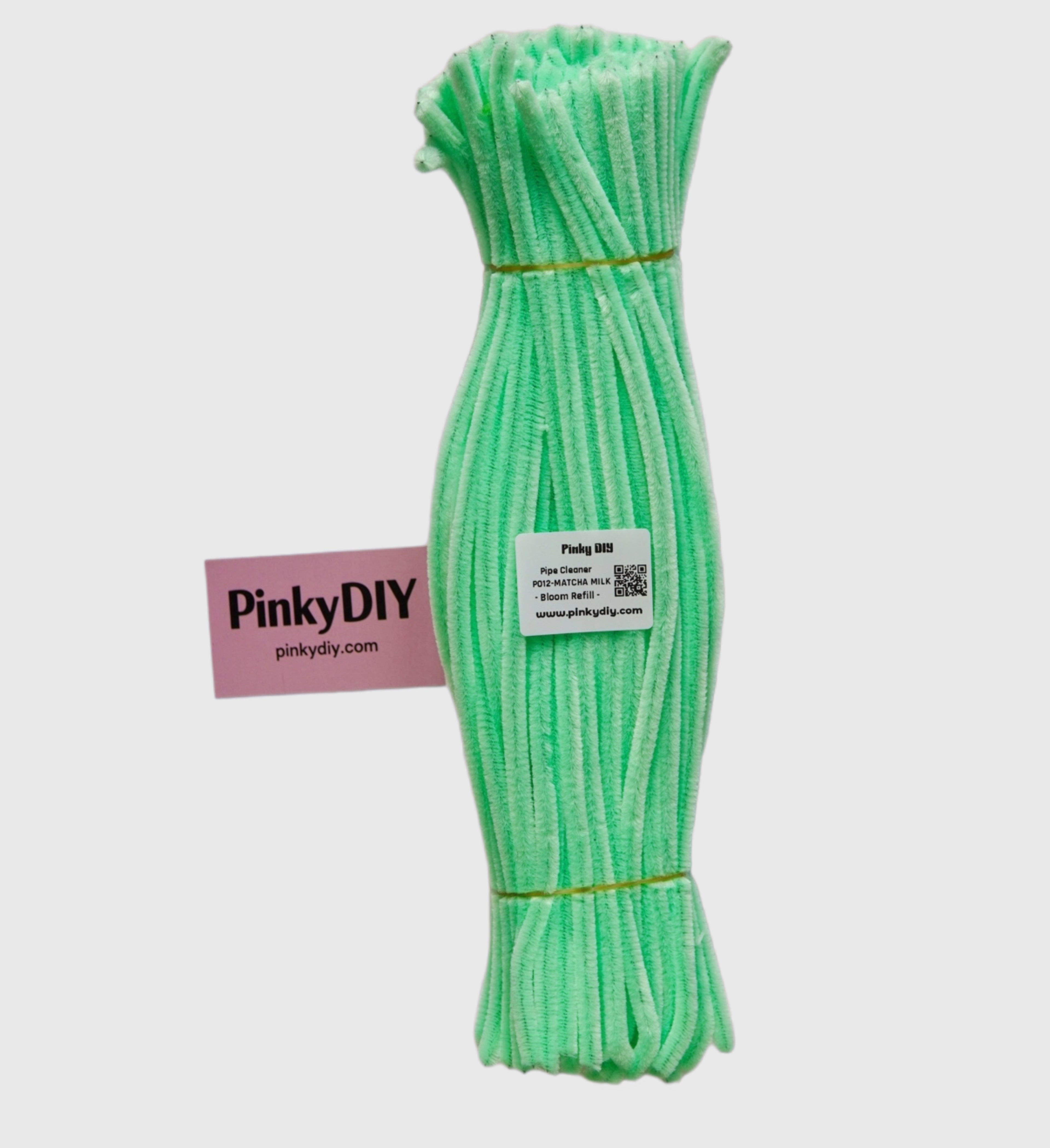 Green Pipe Cleaner Stems (Avocado, Mint & Matcha Tones)  | Soft Craft Stems for DIY Flowers