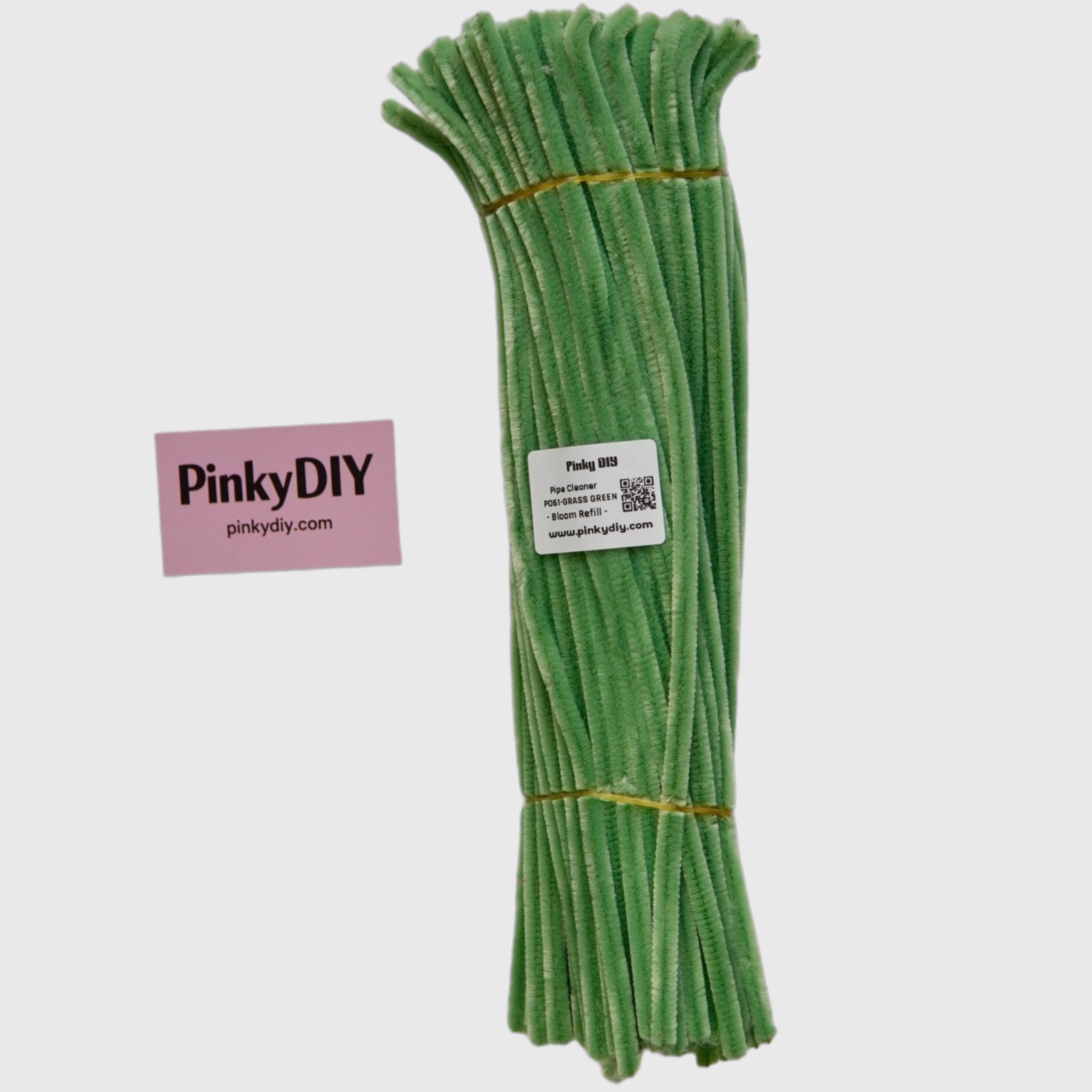 Green Pipe Cleaner Stems (Avocado, Mint & Matcha Tones)  | Soft Craft Stems for DIY Flowers