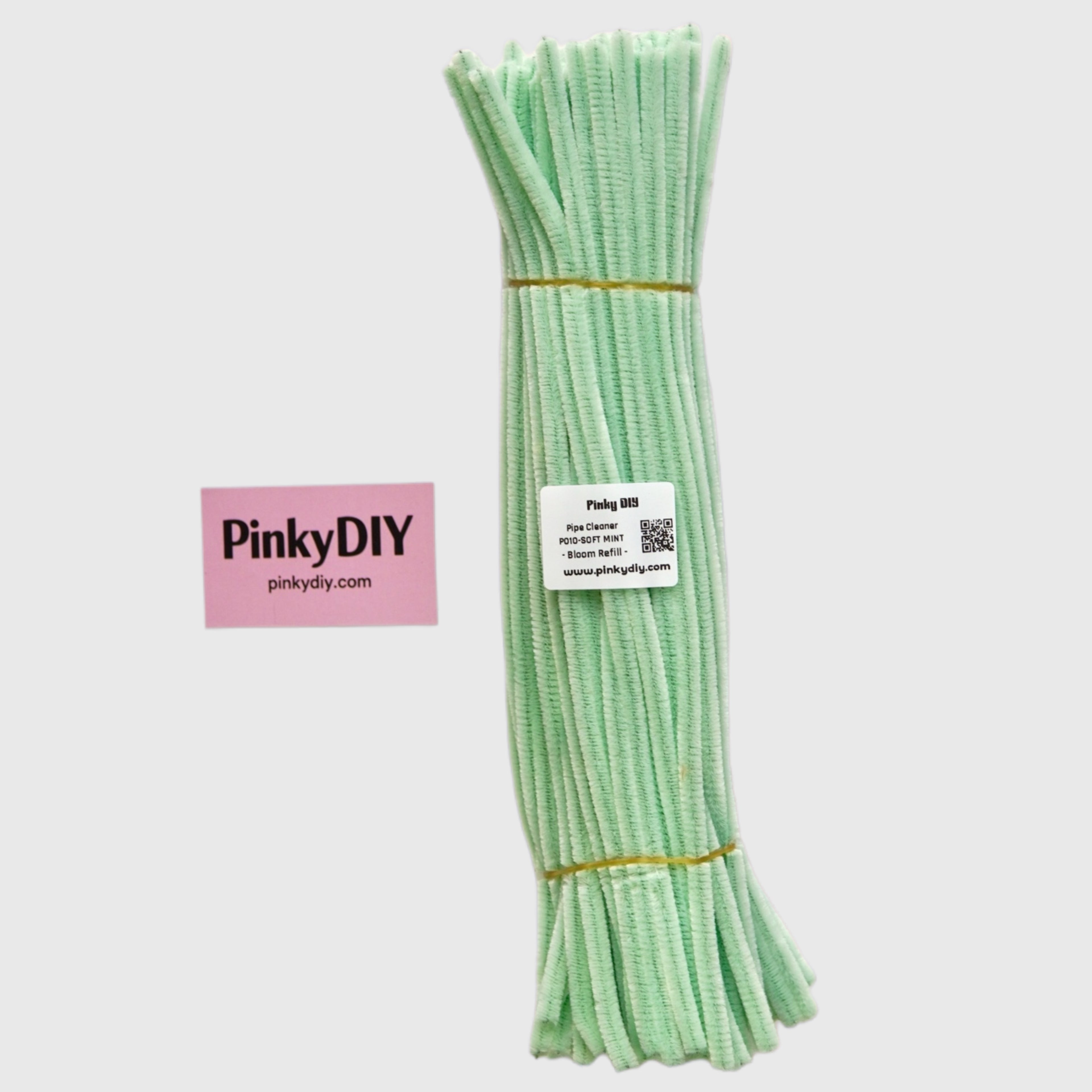 Green Pipe Cleaner Stems (Avocado, Mint & Matcha Tones)  | Soft Craft Stems for DIY Flowers