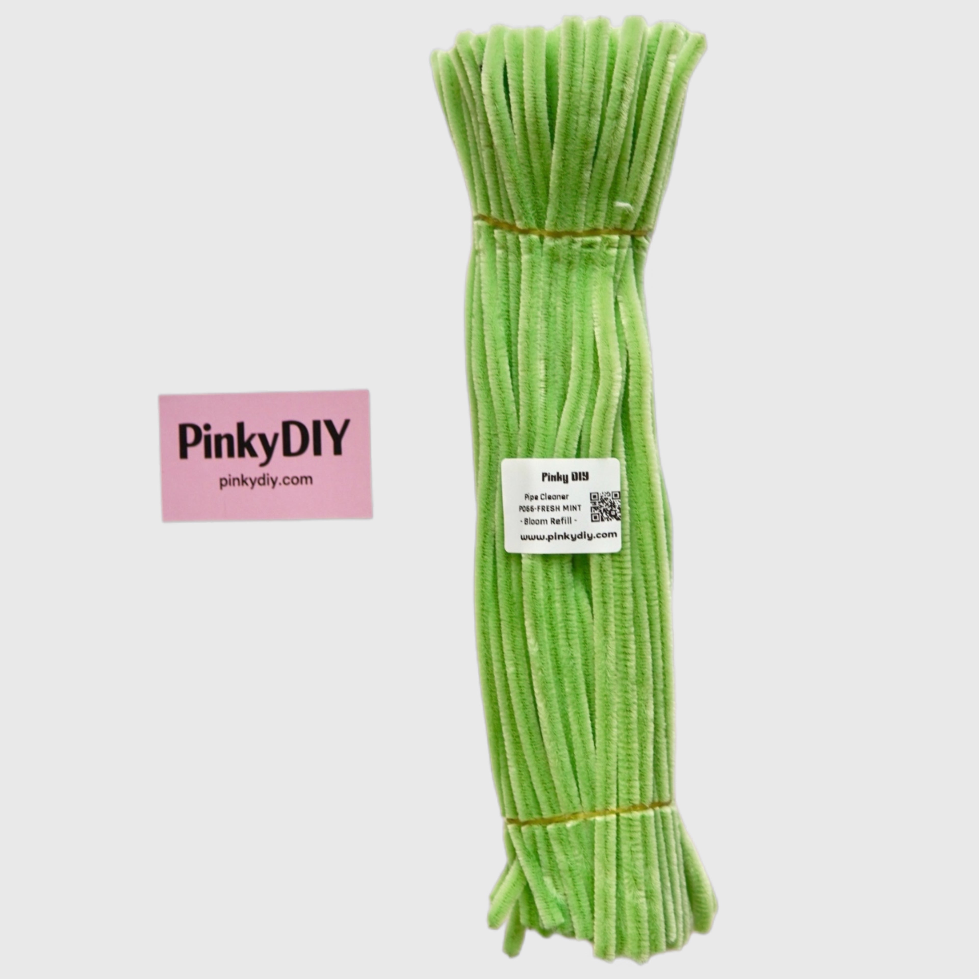 Green Pipe Cleaner Stems (Avocado, Mint & Matcha Tones)  | Soft Craft Stems for DIY Flowers