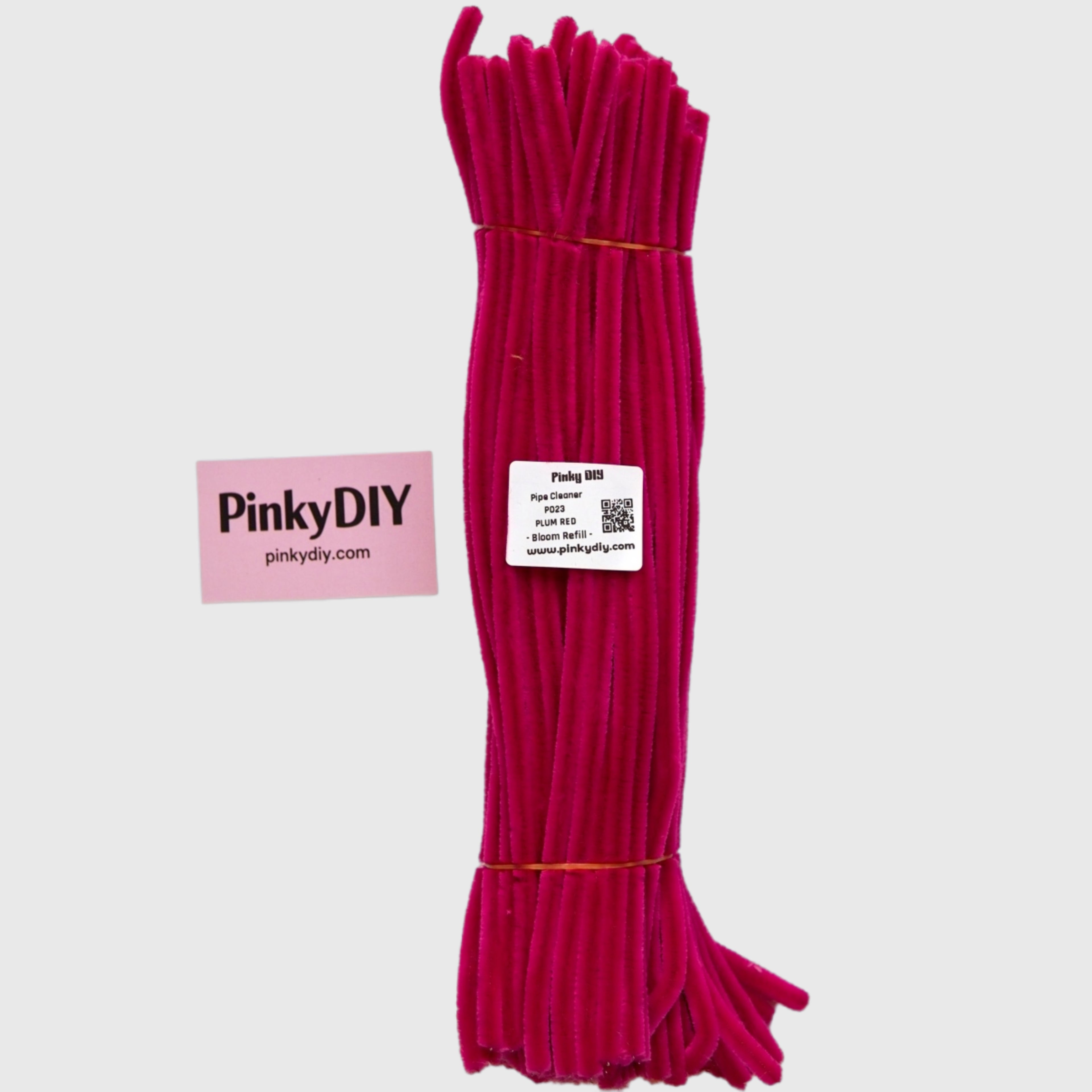 Red Pipe Cleaner Stems (Crimson, Cherry & Rose Red Tones)