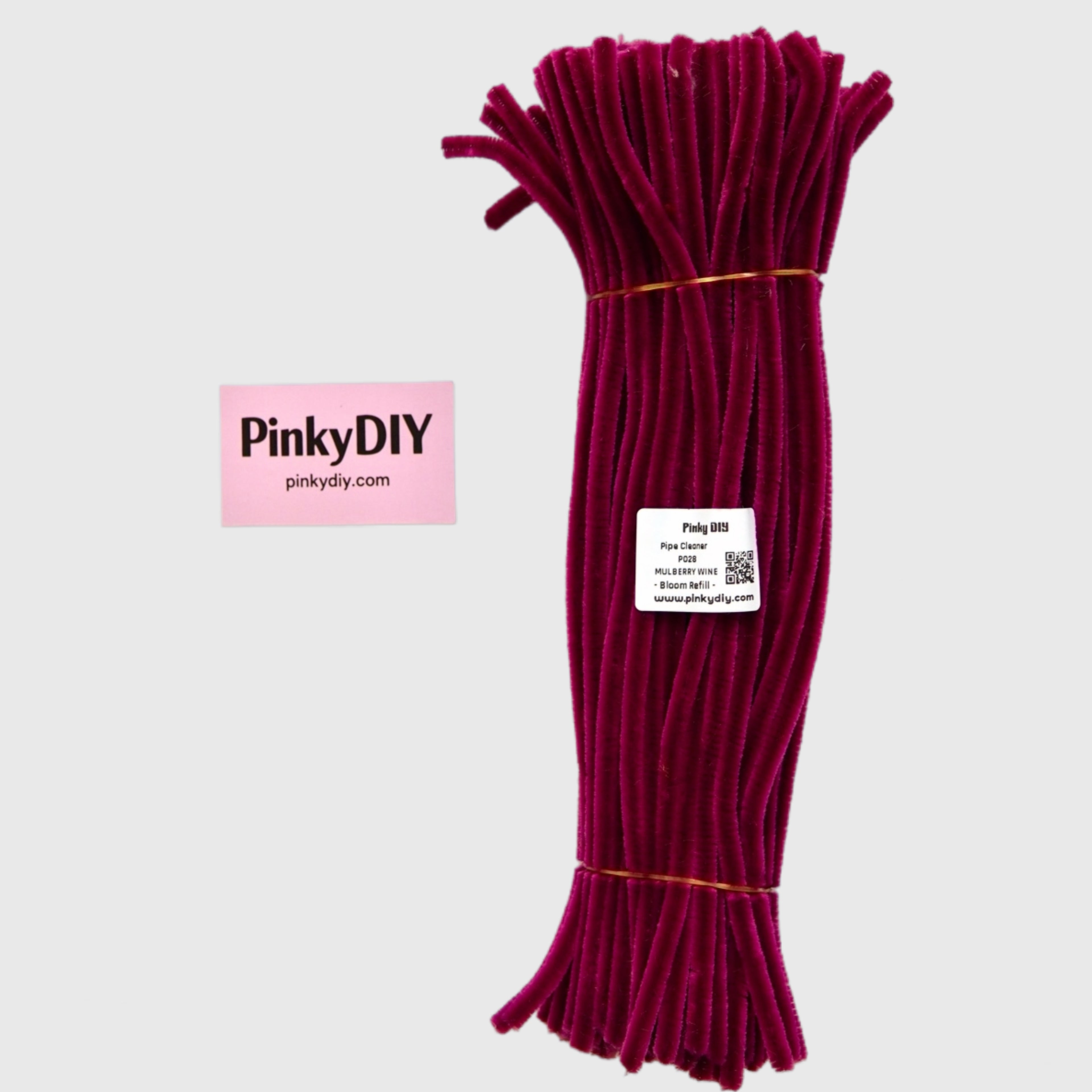 Red Pipe Cleaner Stems (Crimson, Cherry & Rose Red Tones)