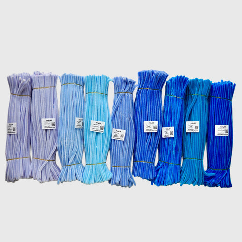 Blue Pipe Cleaner Stems (Sky, Baby & Navy Blue Tones)