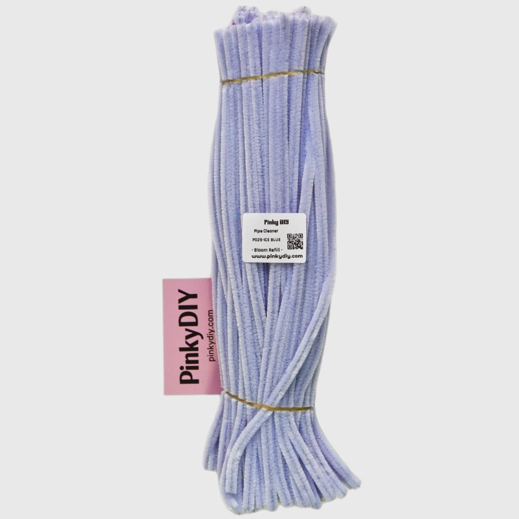 Blue Pipe Cleaner Stems (Sky, Baby & Navy Blue Tones)