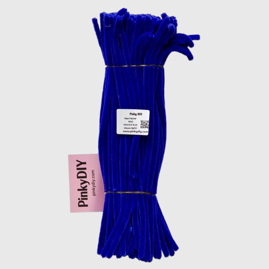 Blue Pipe Cleaner Stems (Sky, Baby & Navy Blue Tones)