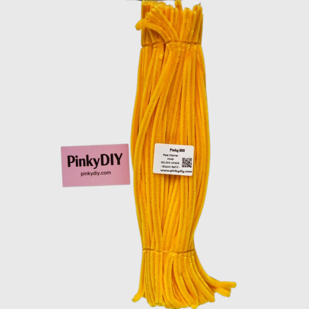 Yellow & Orange Pipe Cleaner Stems (Butter, Lemon & Golden Yellow) - for DIY Crafts