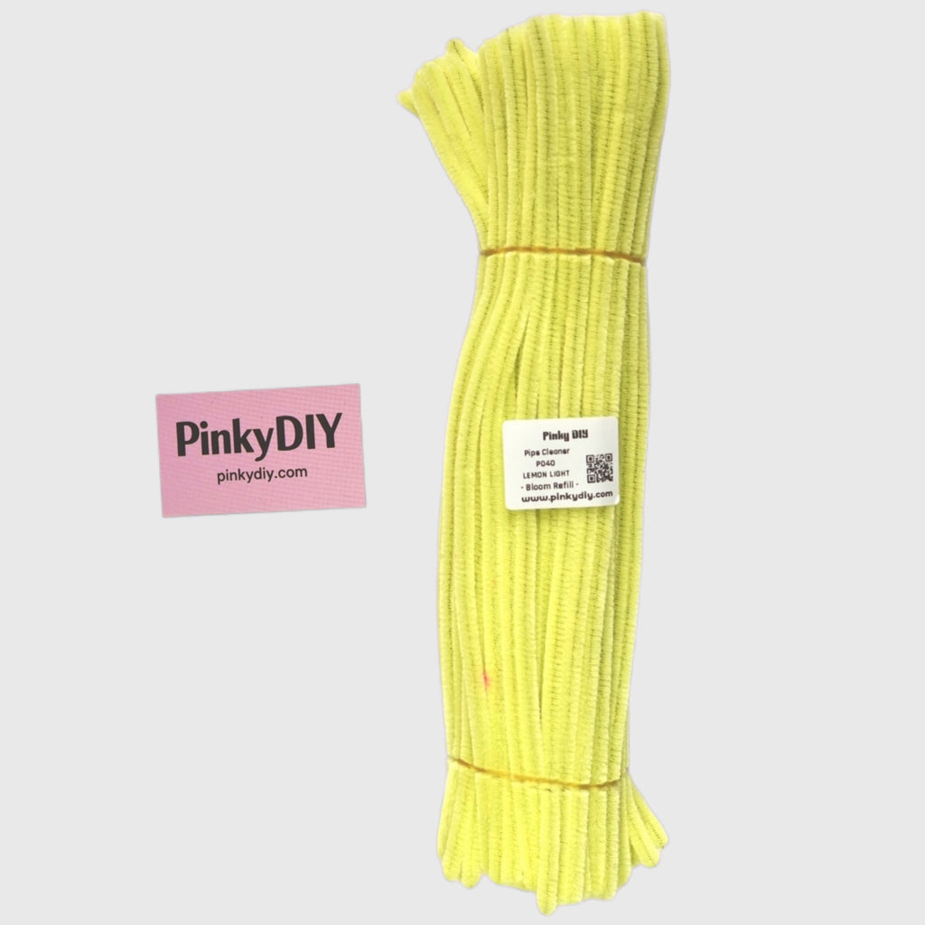 Yellow & Orange Pipe Cleaner Stems (Butter, Lemon & Golden Yellow) - for DIY Crafts