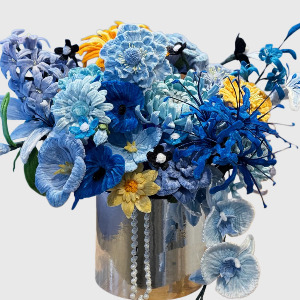 Blue Pipe Cleaner Stems (Sky, Baby & Navy Blue Tones)