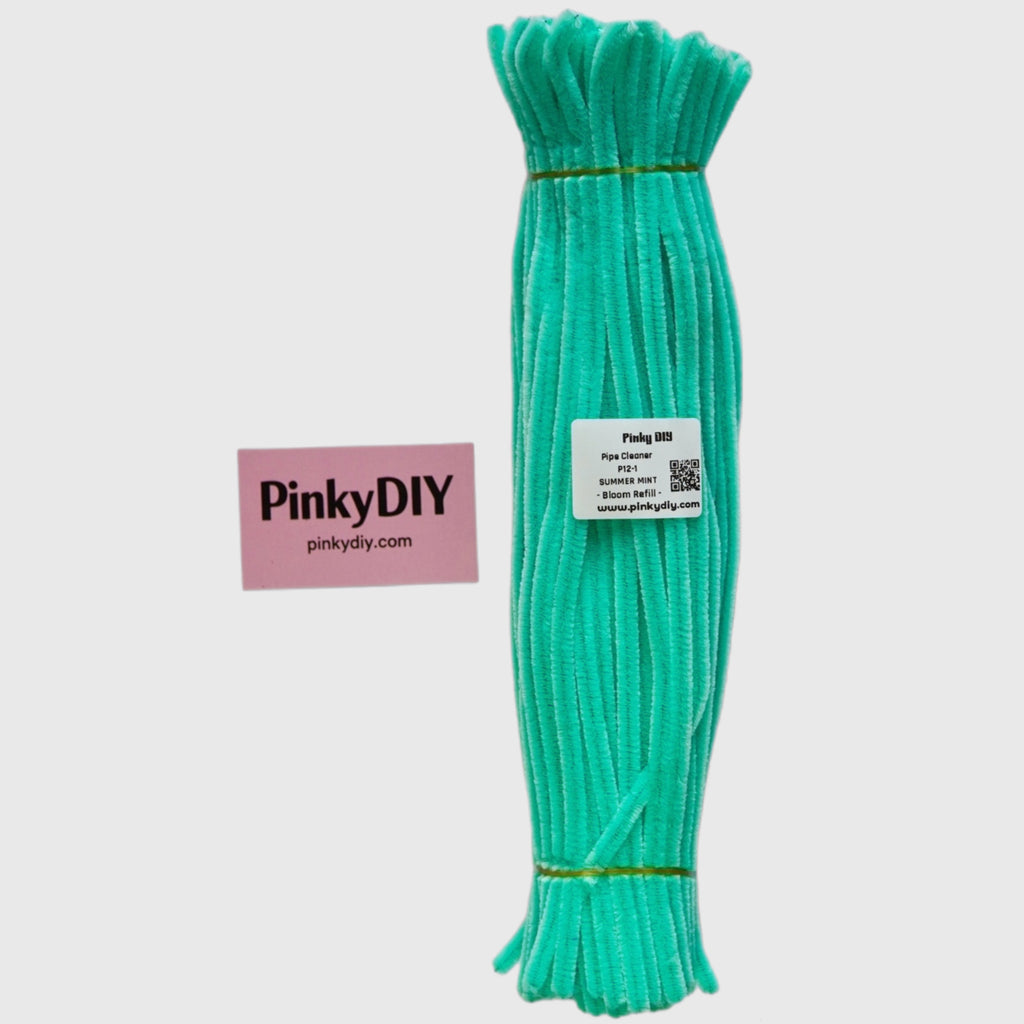 Teal, Blue & Green Pipe Cleaner Stems (Mint, Teal & Aqua Tones) - for DIY Crafts