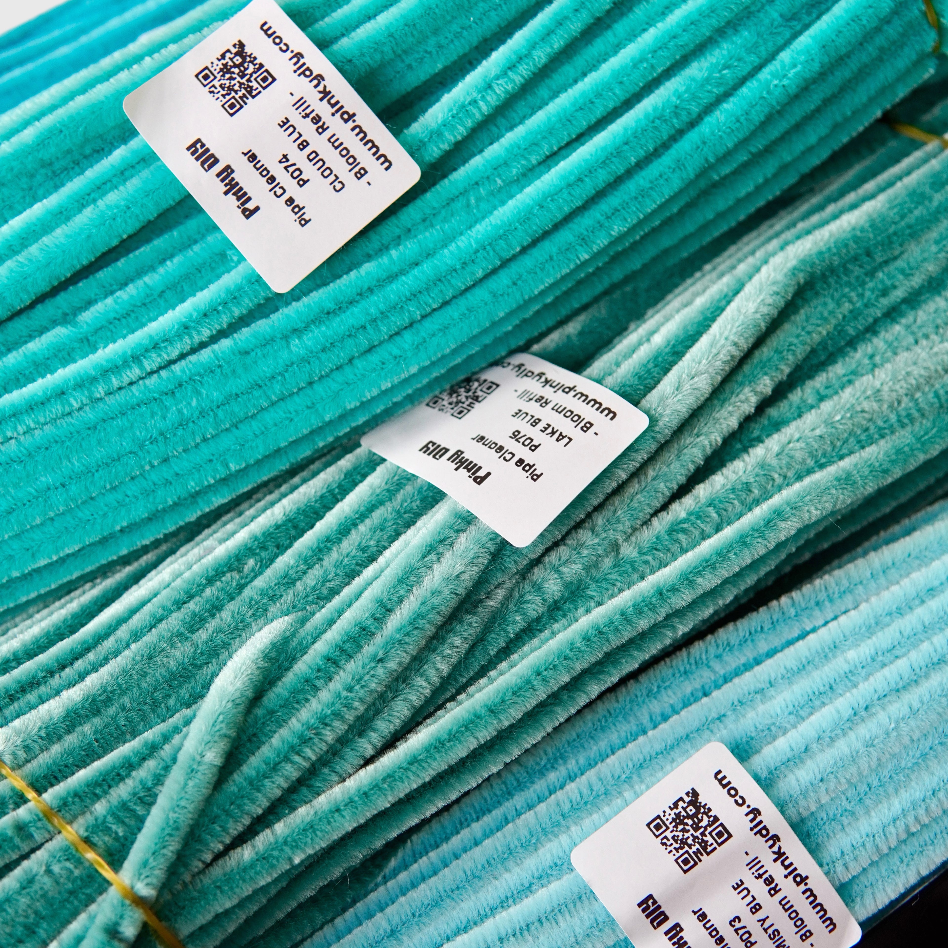 Teal, Blue & Green Pipe Cleaner Stems (Mint, Teal & Aqua Tones) - for DIY Crafts