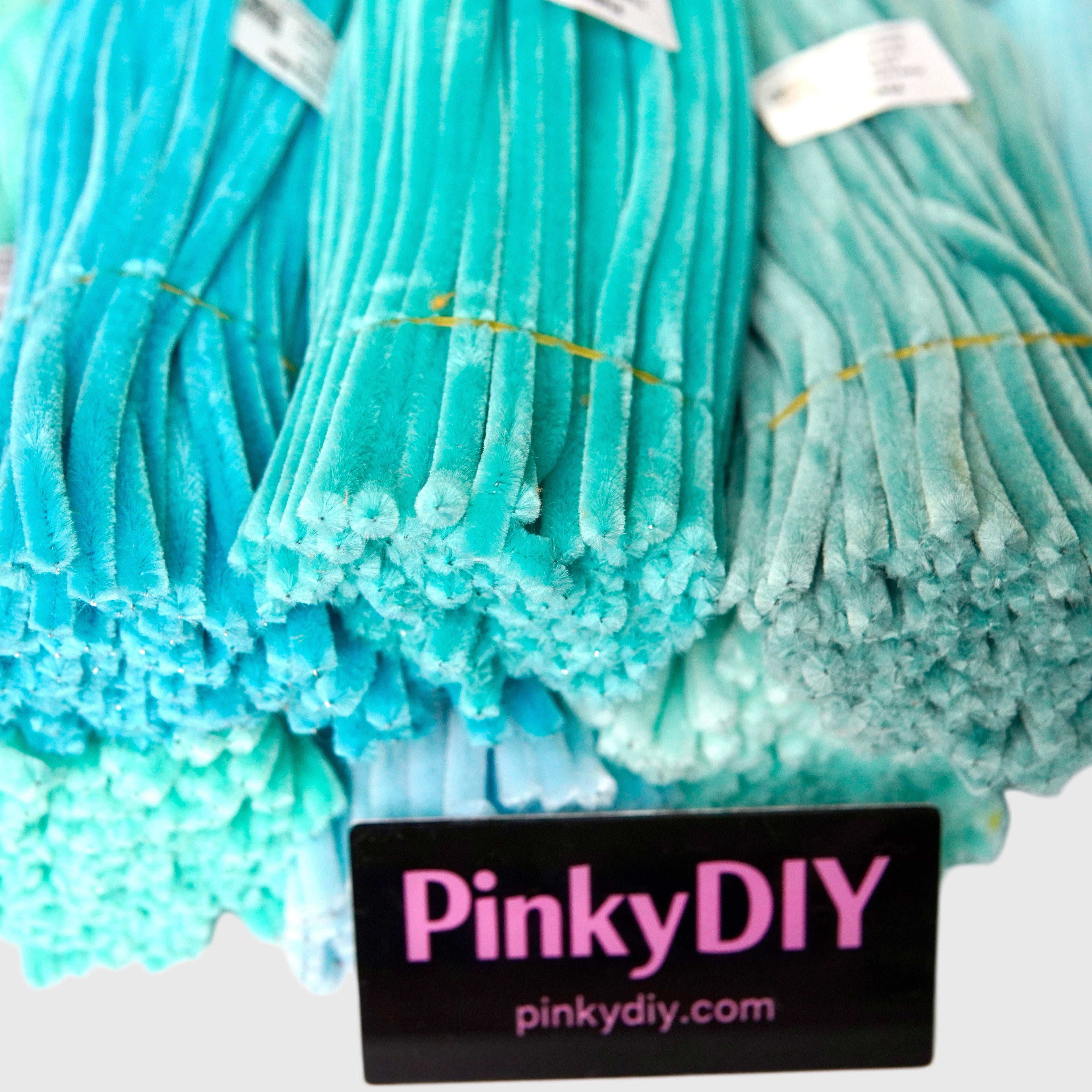 Teal, Blue & Green Pipe Cleaner Stems (Mint, Teal & Aqua Tones) - for DIY Crafts