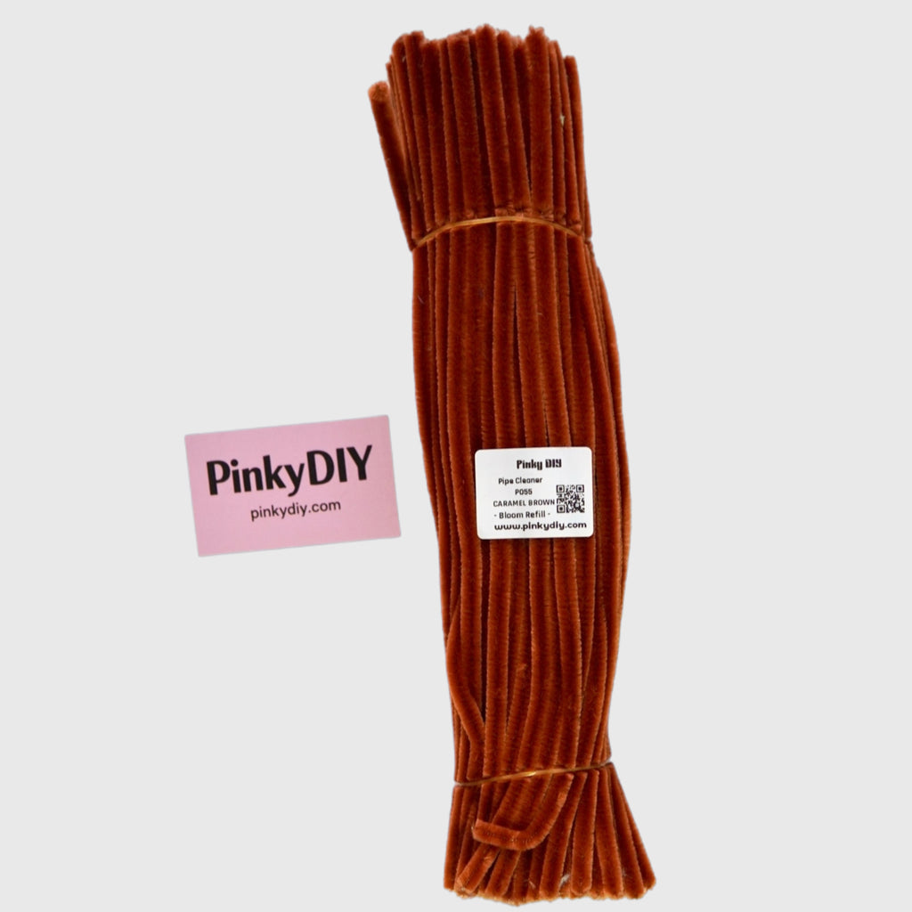 Brown & Neutral Pipe Cleaner Stems (Coffee, Caramel & Cocoa Tones) - for DIY Crafts