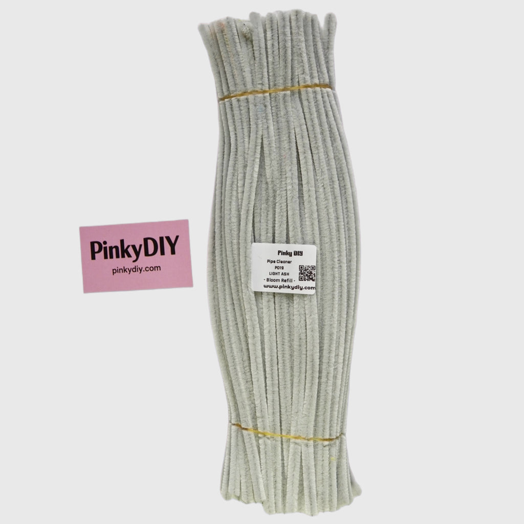 Black & Grey Pipe Cleaner Stems (Charcoal, Slate & Jet Black Tones) - for DIY Crafts