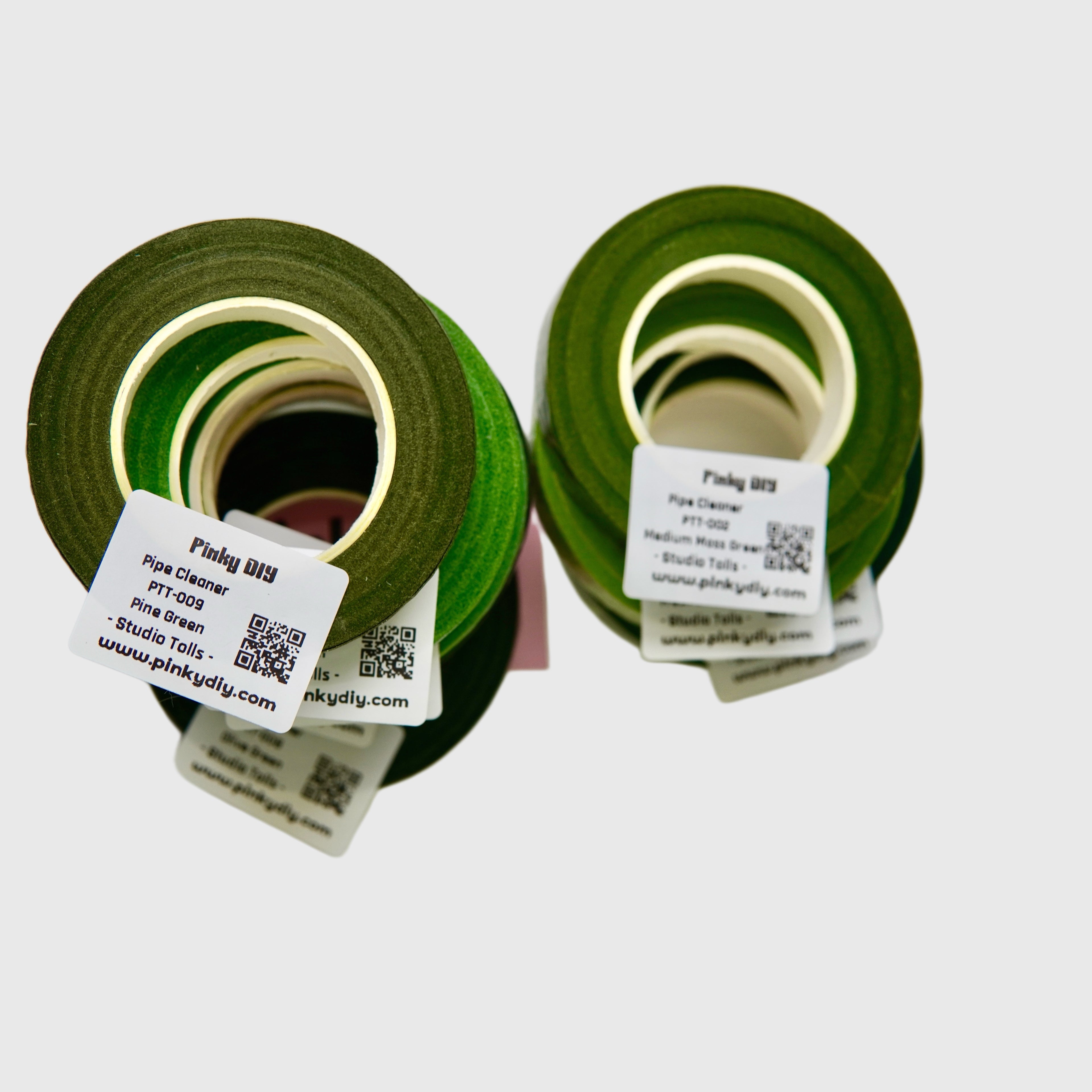 Green Floral Tape (Leaf, Moss & Olive Tones) - for DIY Crafts & Pipe Cleaner Flowers