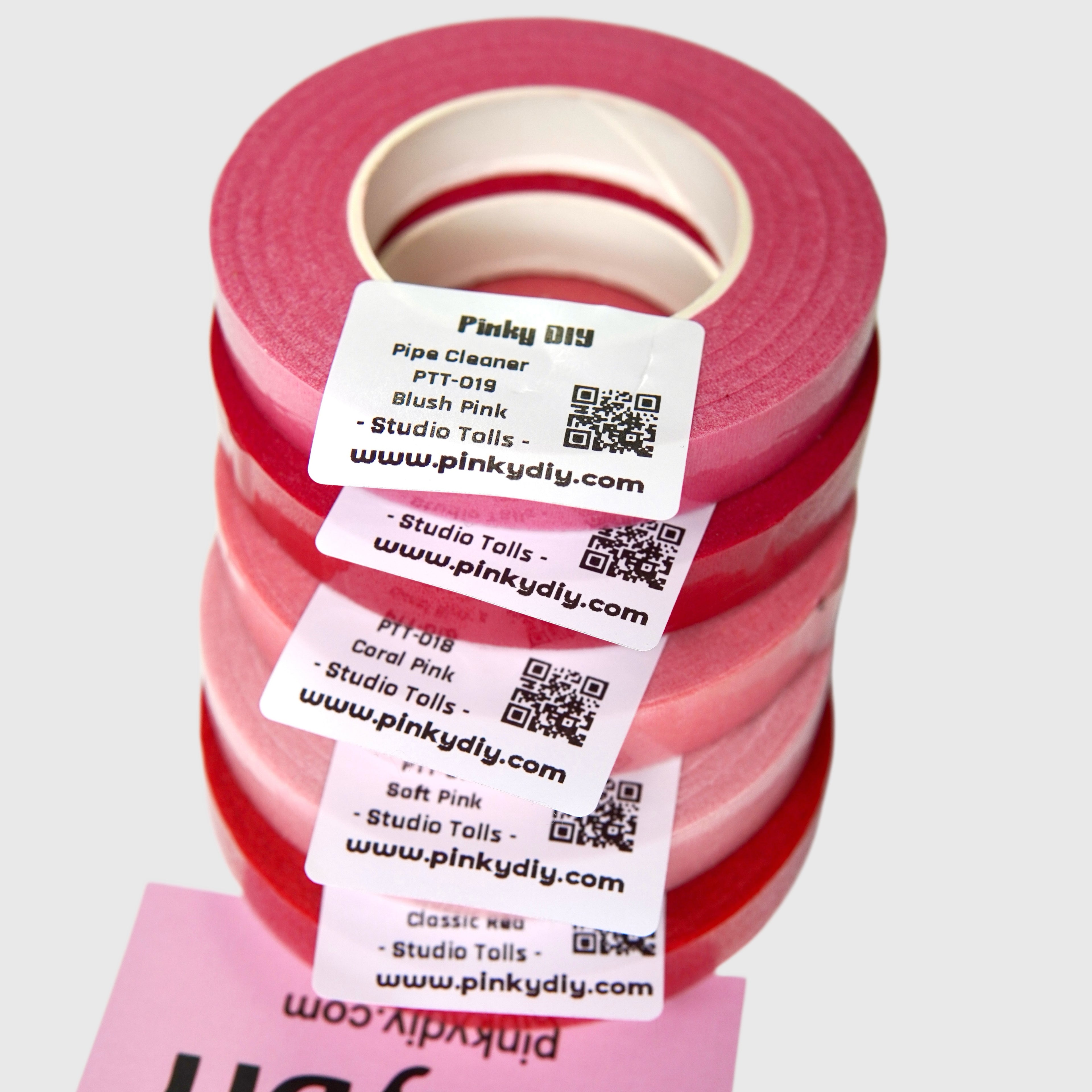 Red & Pink Floral Tape (Rose, Blush & Coral Tones) - for DIY Crafts & Pipe Cleaner Flowers